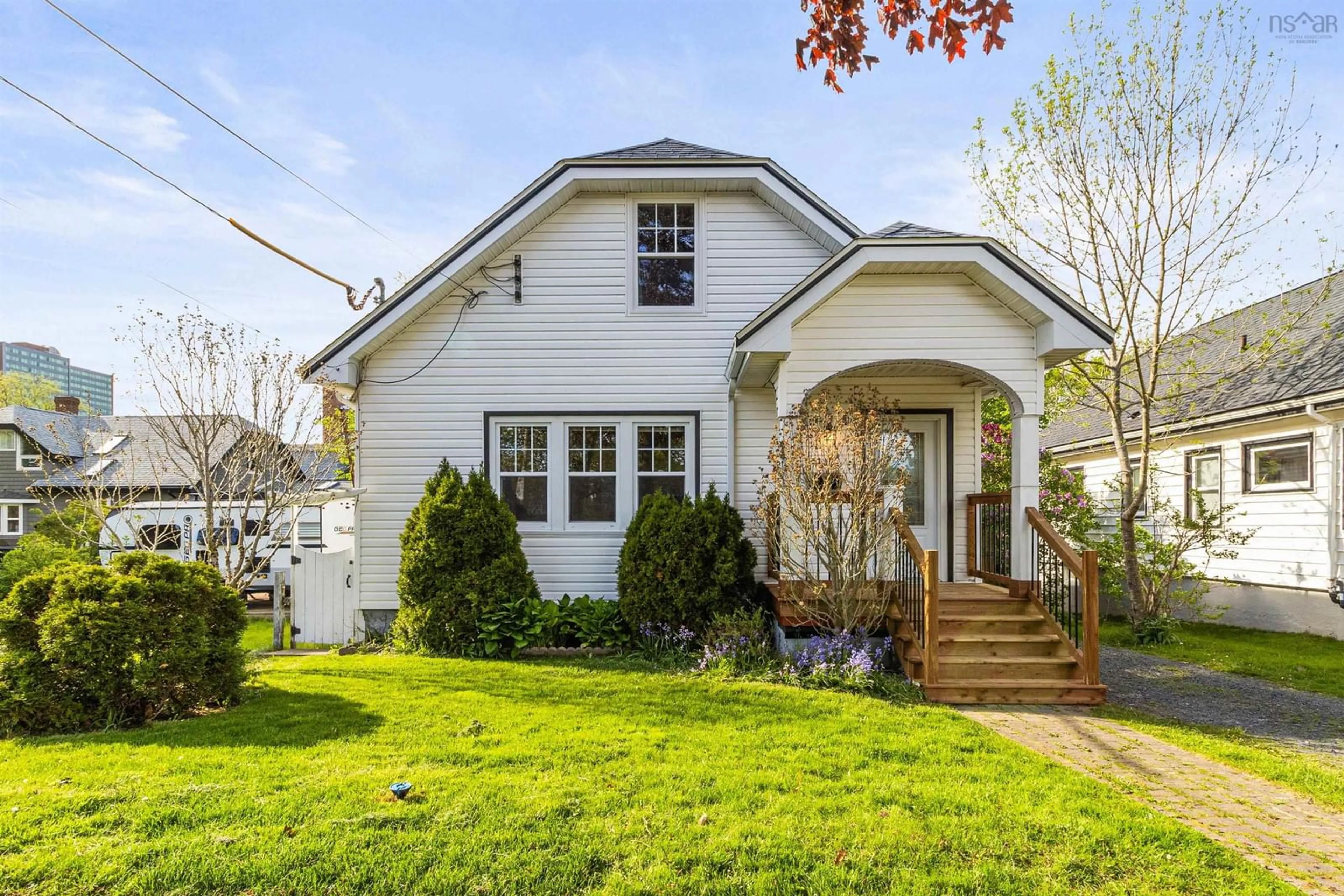 Home with vinyl exterior material, street for 5791 Southwood Dr, Halifax Nova Scotia B3H 1E6