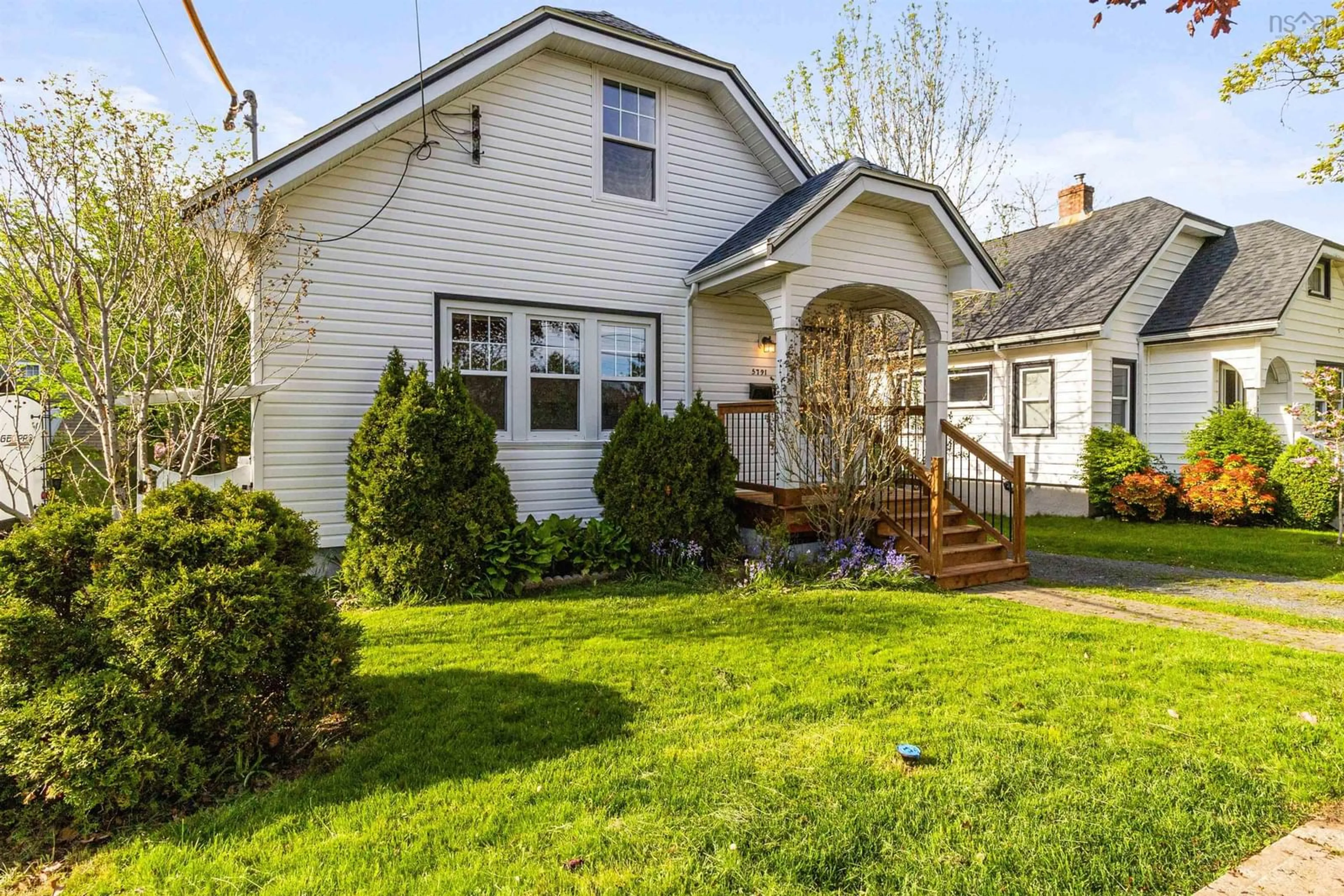 Home with vinyl exterior material, street for 5791 Southwood Dr, Halifax Nova Scotia B3H 1E6