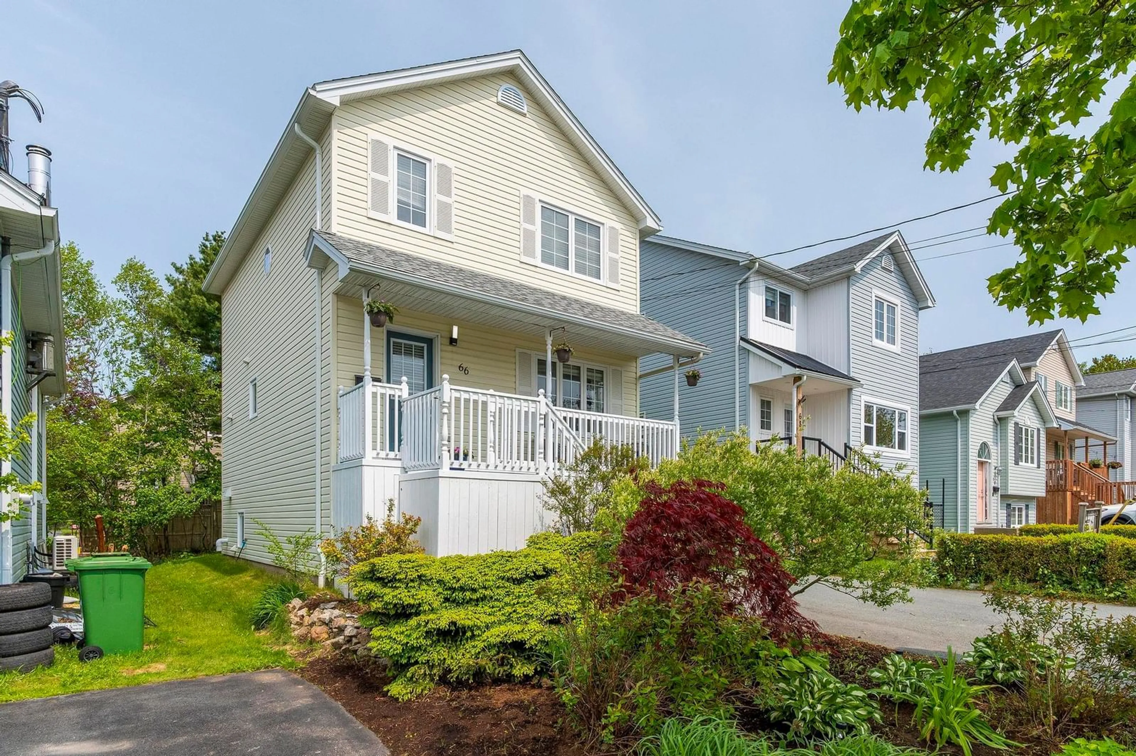 Home with vinyl exterior material, street for 66 Theakston Ave, Halifax Nova Scotia B3P 2S8