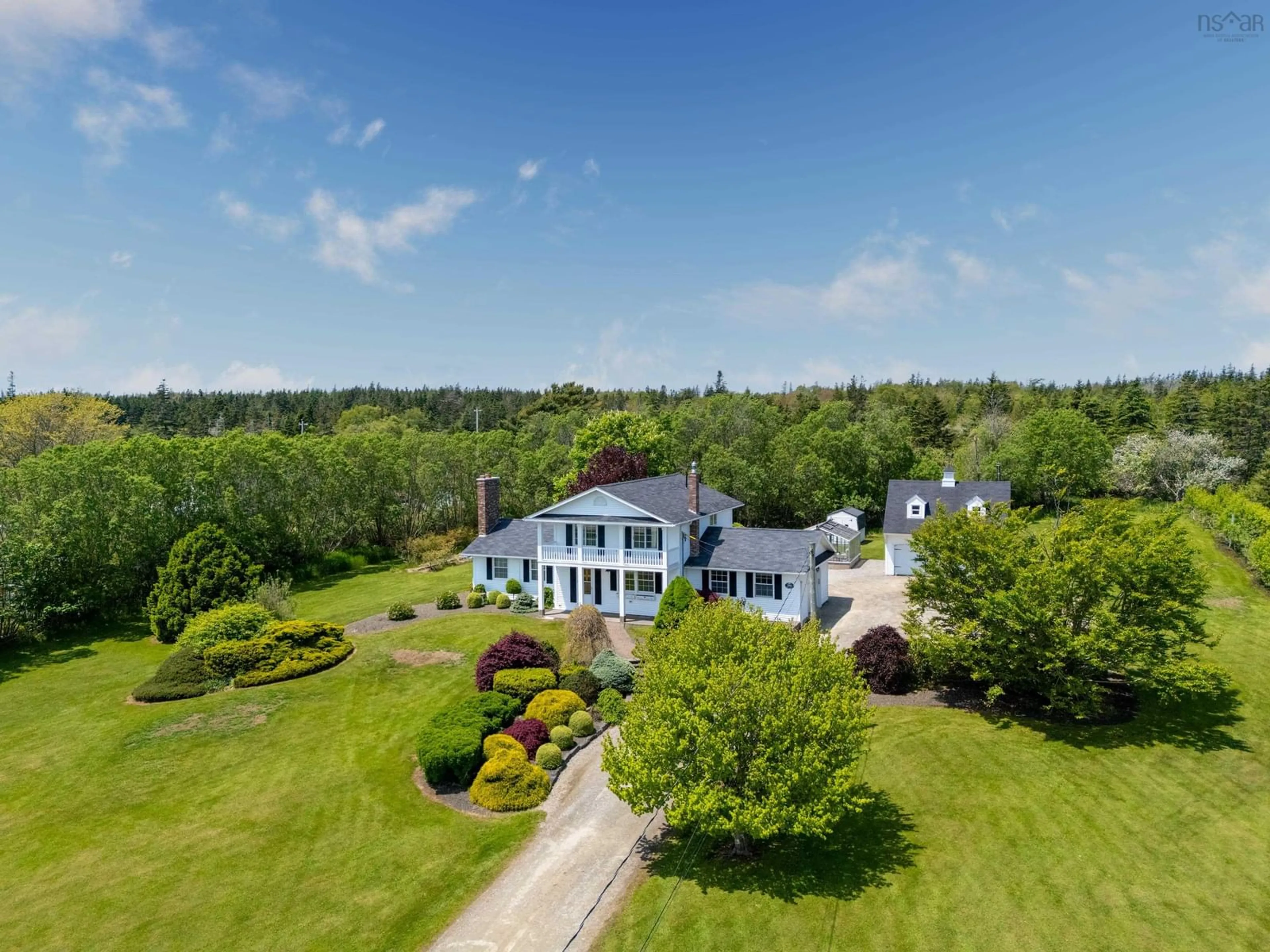 A pic from outside/outdoor area/front of a property/back of a property/a pic from drone, water/lake/river/ocean view for 296 Chebogue Rd, Arcadia Nova Scotia B5A 5E9