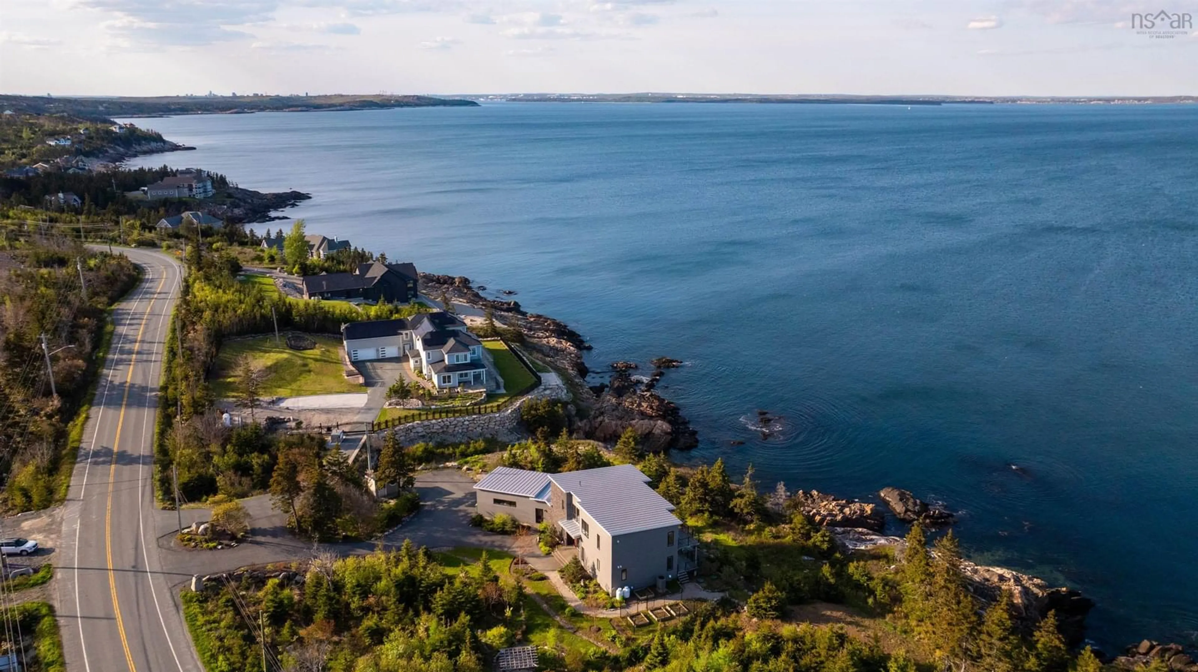 A pic from outside/outdoor area/front of a property/back of a property/a pic from drone, water/lake/river/ocean view for 536 Ketch Harbour Rd, Bear Cove Nova Scotia B3V 1P8