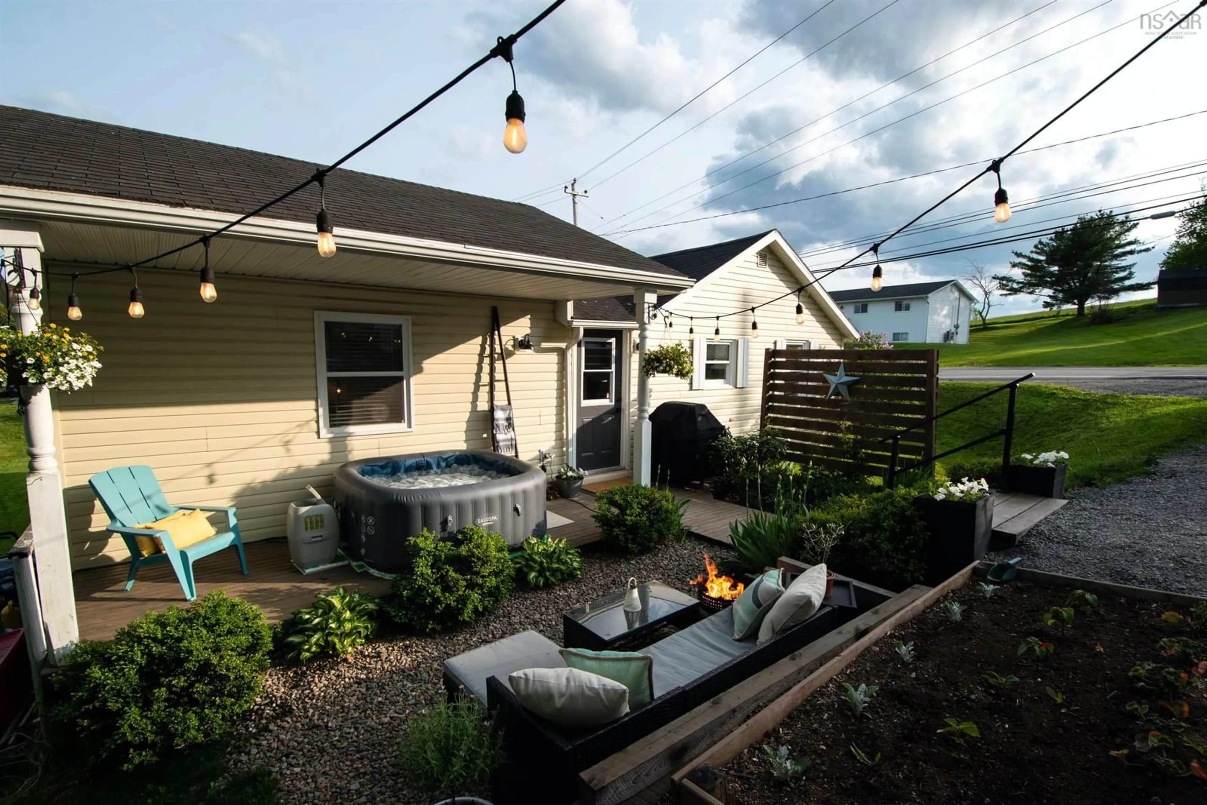 Patio, street for 4293 Highway 1, Three Mile Plains Nova Scotia B0N 2T0