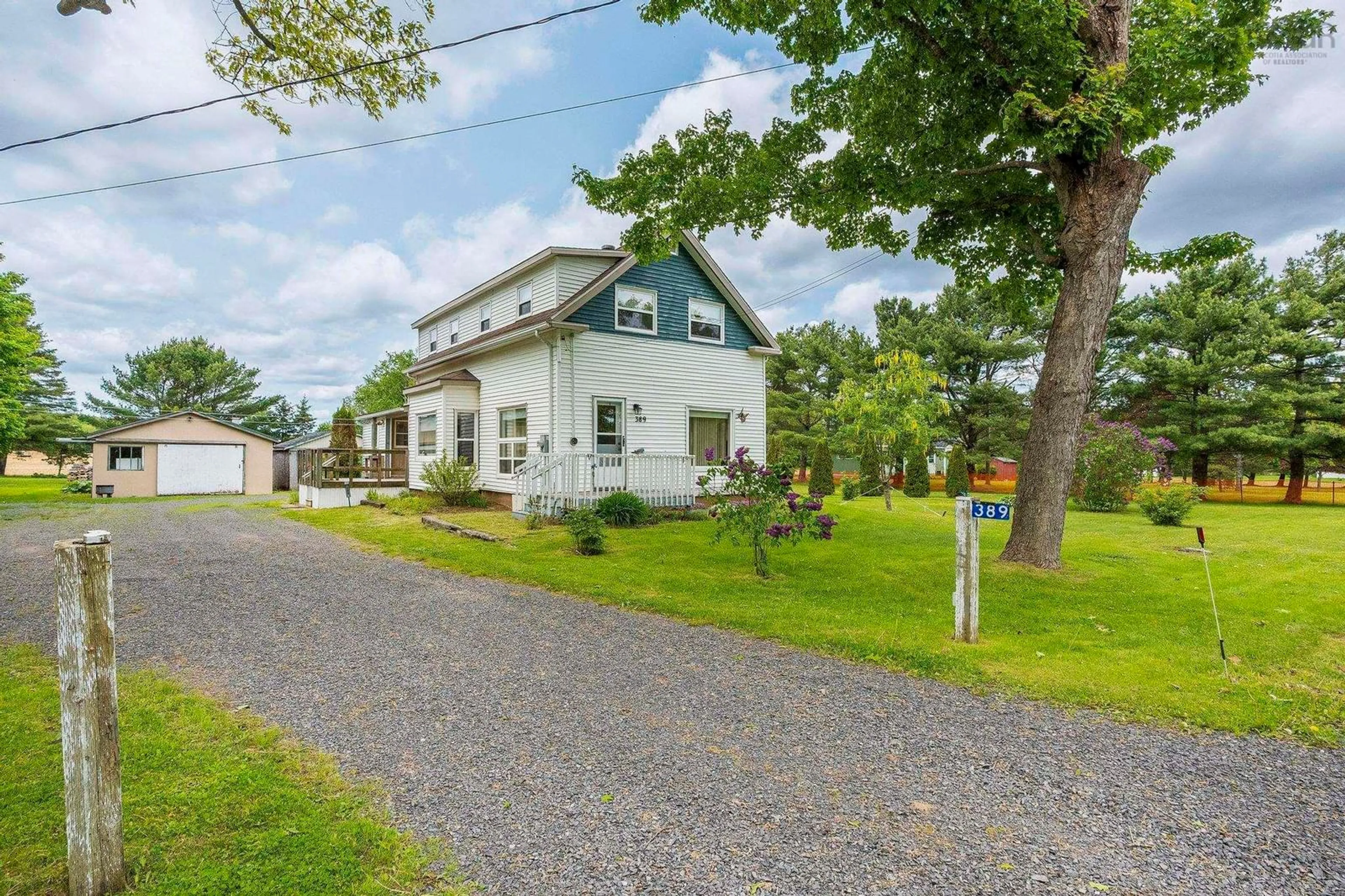 A pic from outside/outdoor area/front of a property/back of a property/a pic from drone, street for 389 Cambridge  Mountain Rd, Cambridge Nova Scotia B0P 1G0