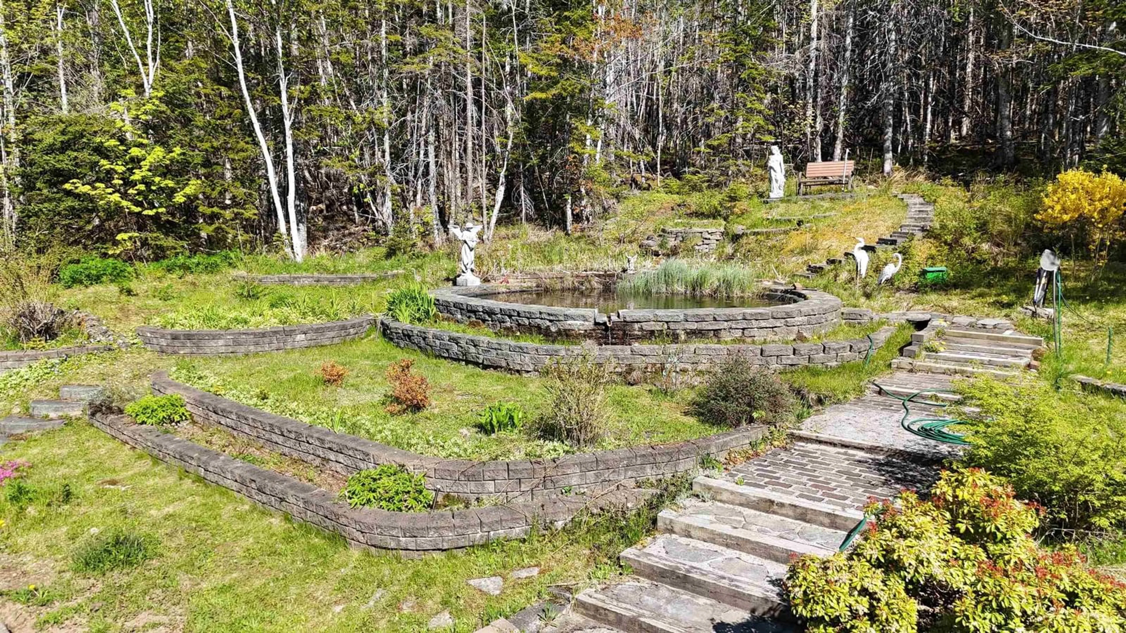 A pic from outside/outdoor area/front of a property/back of a property/a pic from drone, forest/trees view for 55 312 Hwy, Englishtown Nova Scotia B0C 1H0