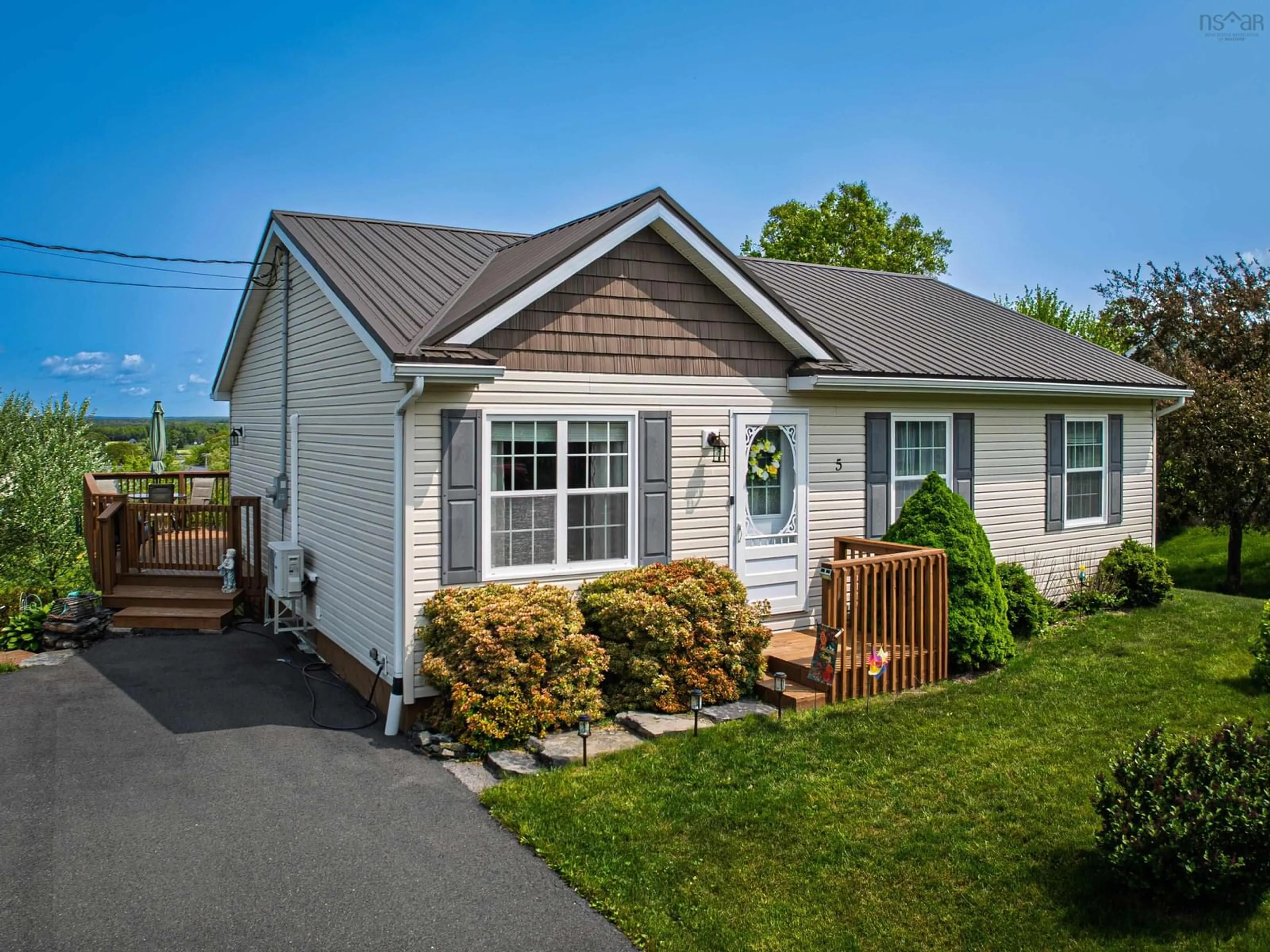Home with vinyl exterior material, street for 5 Hillcrest Dr, Stewiacke Nova Scotia B0N 2J0