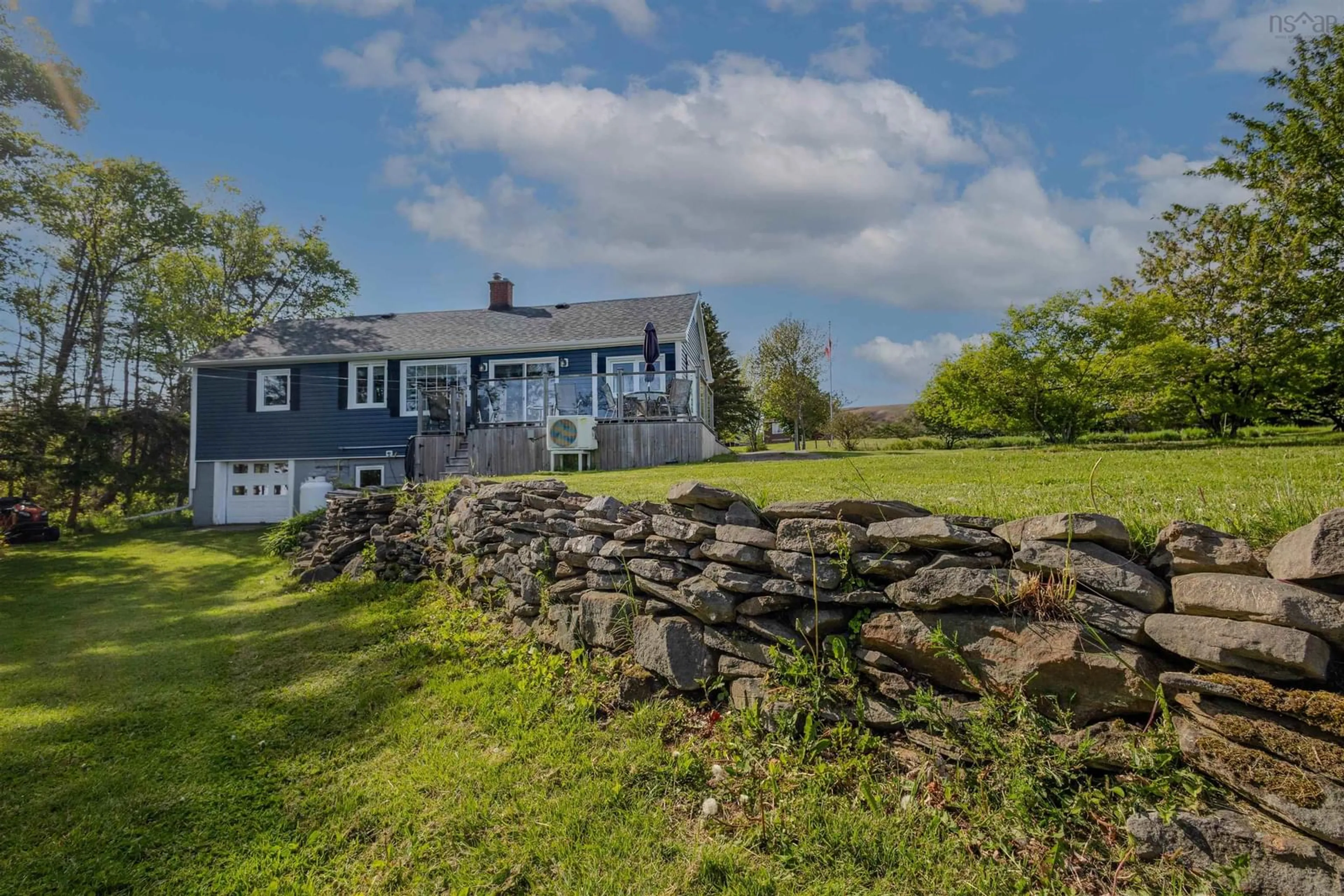 A pic from outside/outdoor area/front of a property/back of a property/a pic from drone, water/lake/river/ocean view for 475 Hillside Road, Mira Albert Bridge Nova Scotia B1K 3H9