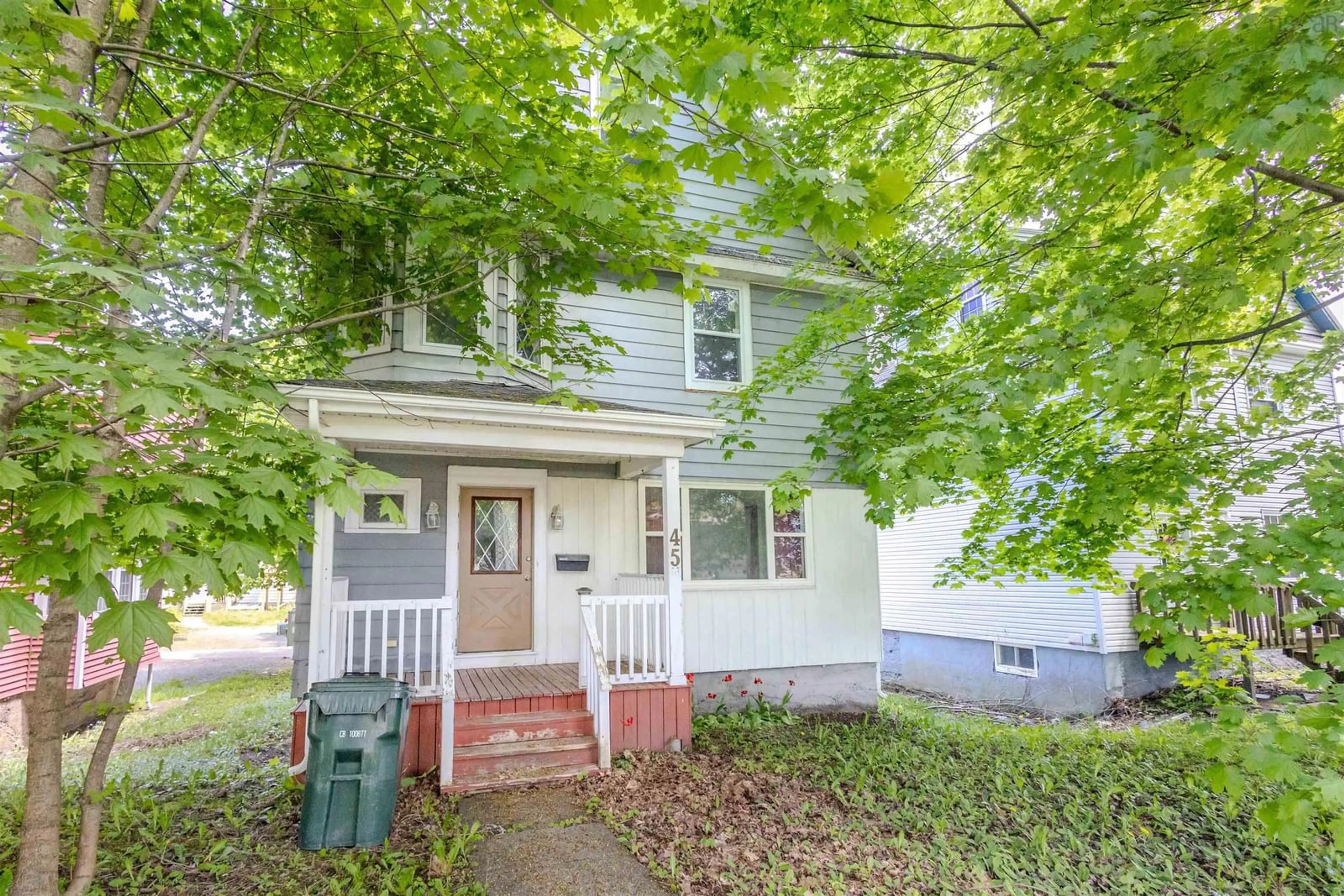 Home with vinyl exterior material, street for 45 Campbell St, Sydney Nova Scotia B1P 1E8