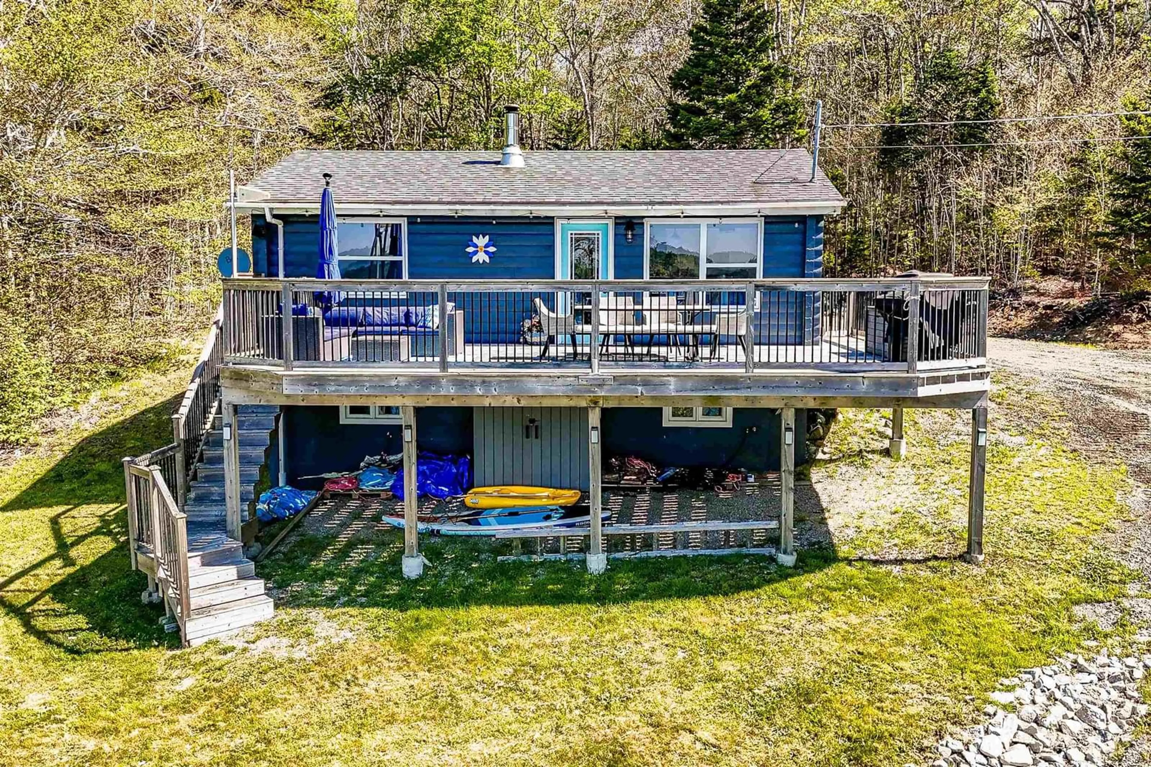 A pic from outside/outdoor area/front of a property/back of a property/a pic from drone, water/lake/river/ocean view for 1035 Highway 203 Hwy, Kemptville Nova Scotia B5A 5R3
