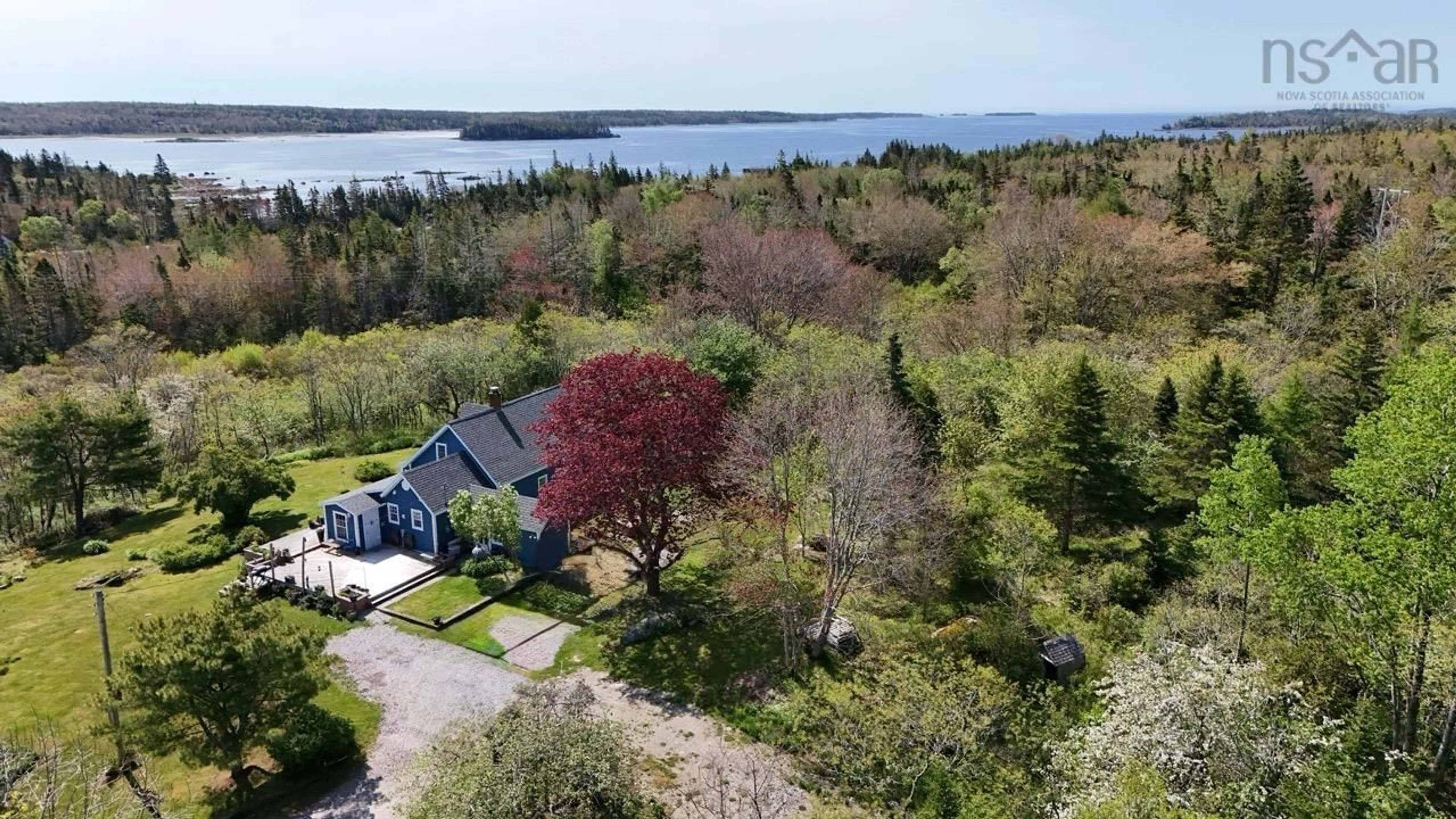 A pic from outside/outdoor area/front of a property/back of a property/a pic from drone, water/lake/river/ocean view for 45 Canada Hill Road, Canada Hill Nova Scotia B0T 1L0
