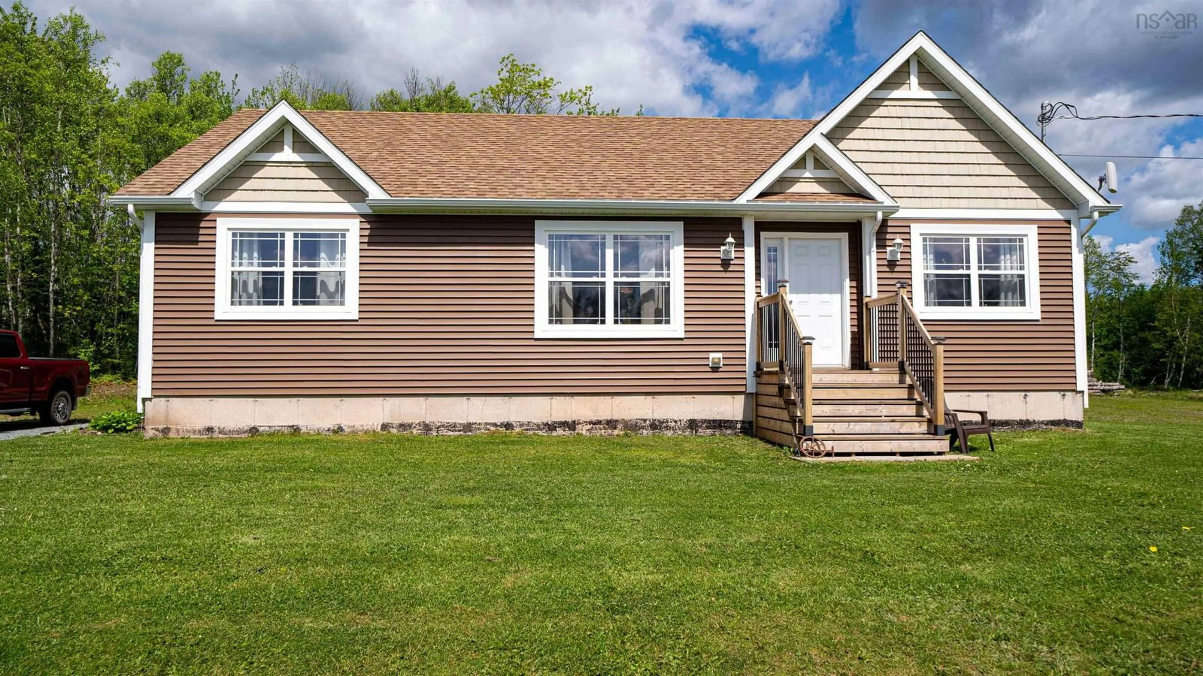 Home with vinyl exterior material, street for 3243 Highway 4, Central West River Nova Scotia B0K 1P0