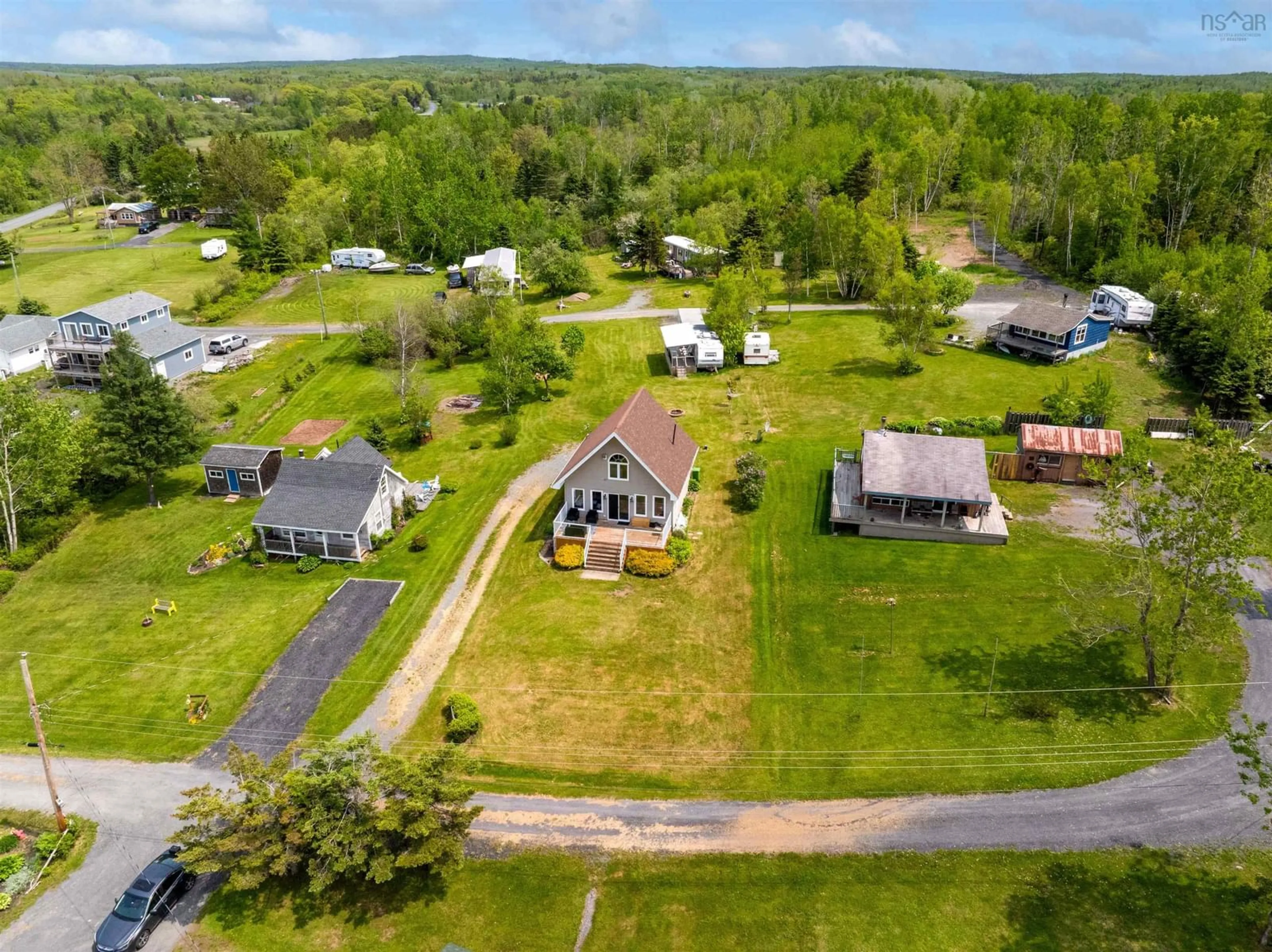 A pic from outside/outdoor area/front of a property/back of a property/a pic from drone, unknown for 39 Blomidon View Lane, Bramber Nova Scotia B0N 2A0