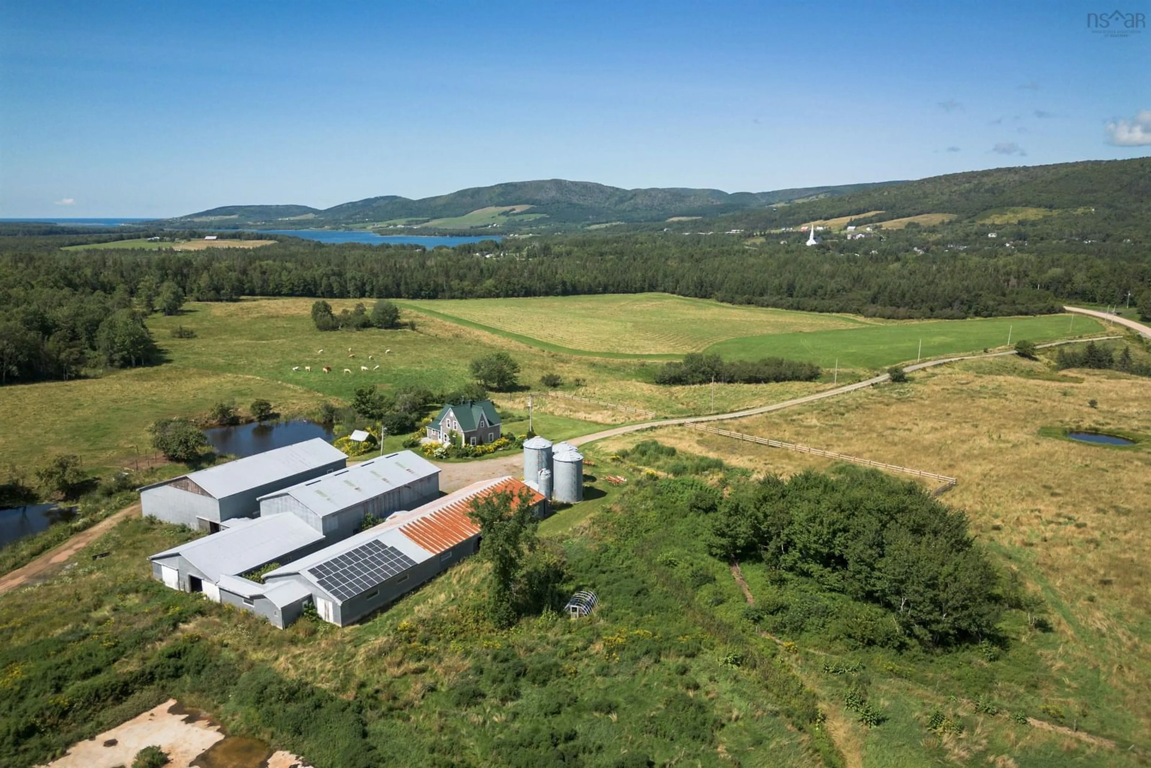 A pic from outside/outdoor area/front of a property/back of a property/a pic from drone, mountain view for 166 Rankinville Rd, Mabou Nova Scotia B0E 1X0