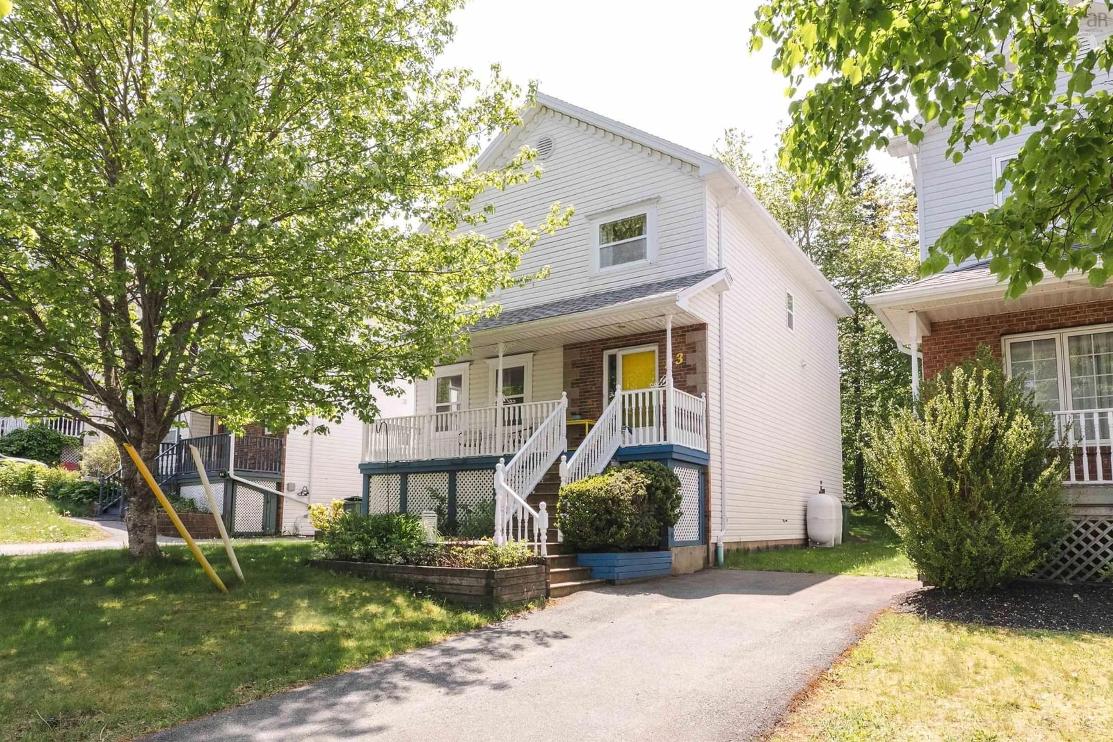 Home with vinyl exterior material, street for 23 Blue Thistle Rd, Halifax Nova Scotia B3S 1M3