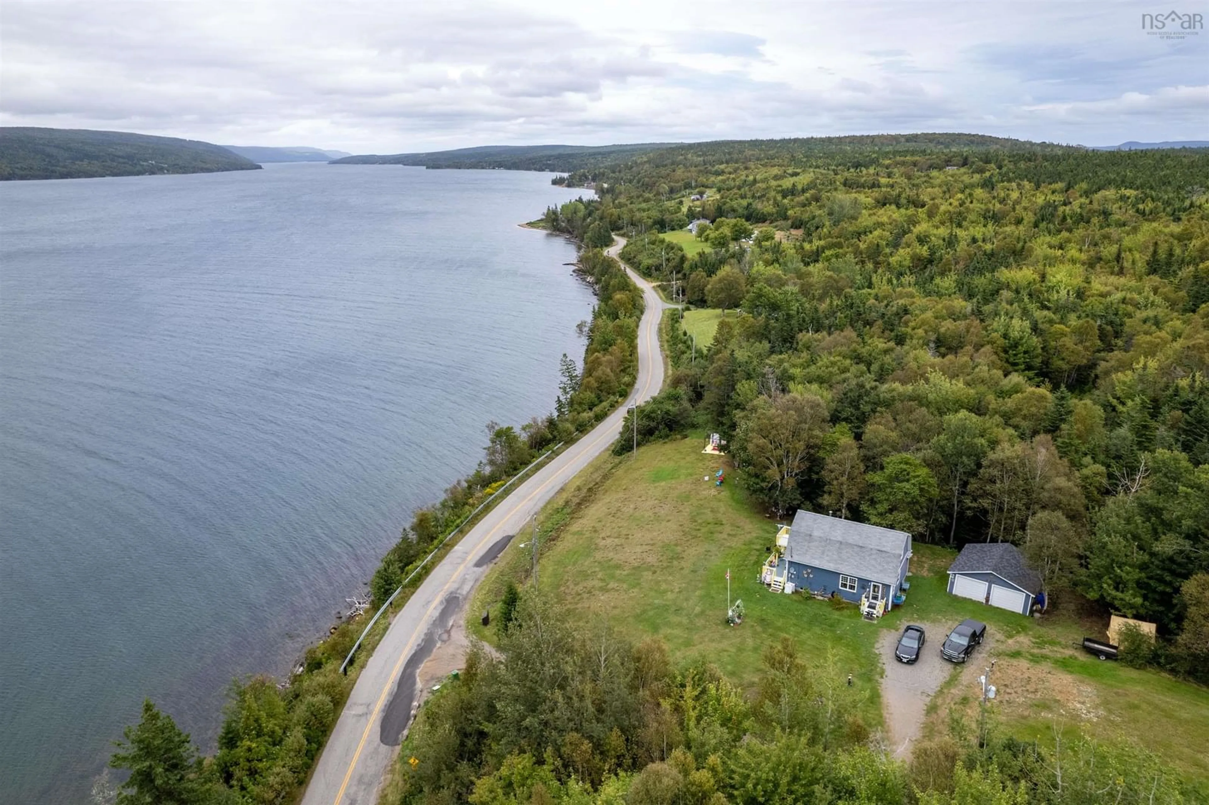 A pic from outside/outdoor area/front of a property/back of a property/a pic from drone, water/lake/river/ocean view for 8872 Kempt Head Rd, Kempt Head Nova Scotia B1X 1R2