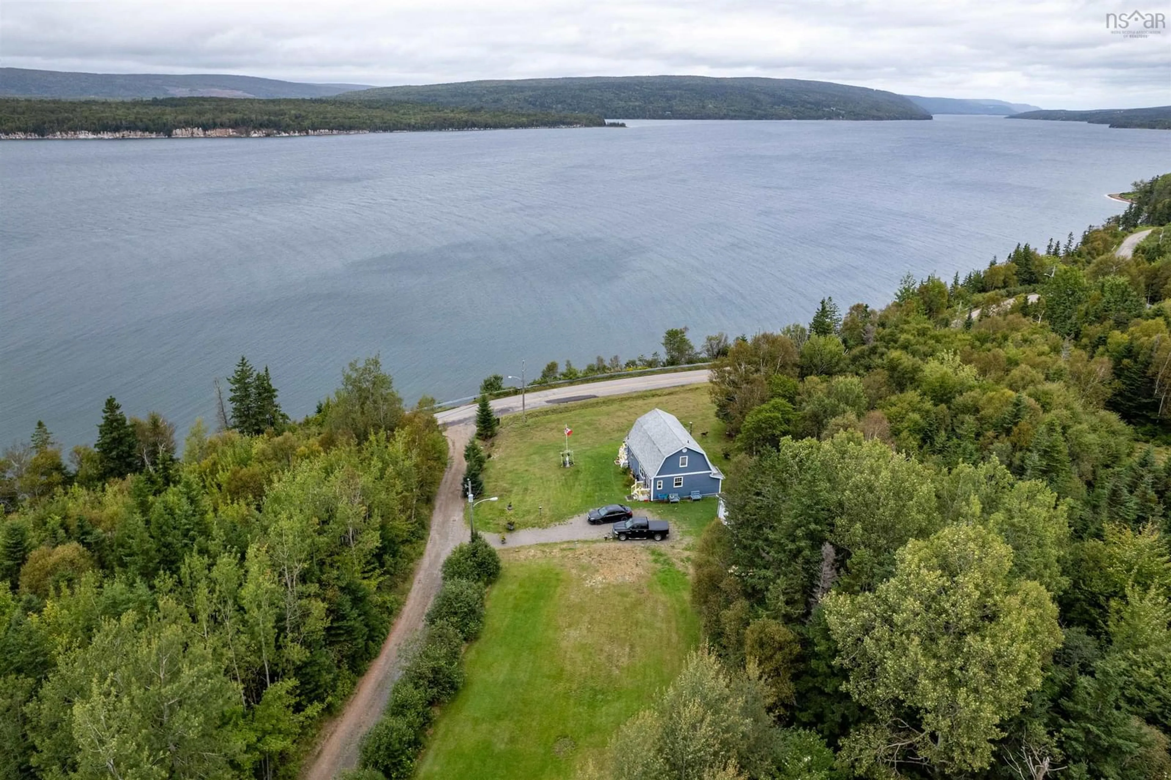 A pic from outside/outdoor area/front of a property/back of a property/a pic from drone, water/lake/river/ocean view for 8872 Kempt Head Rd, Kempt Head Nova Scotia B1X 1R2