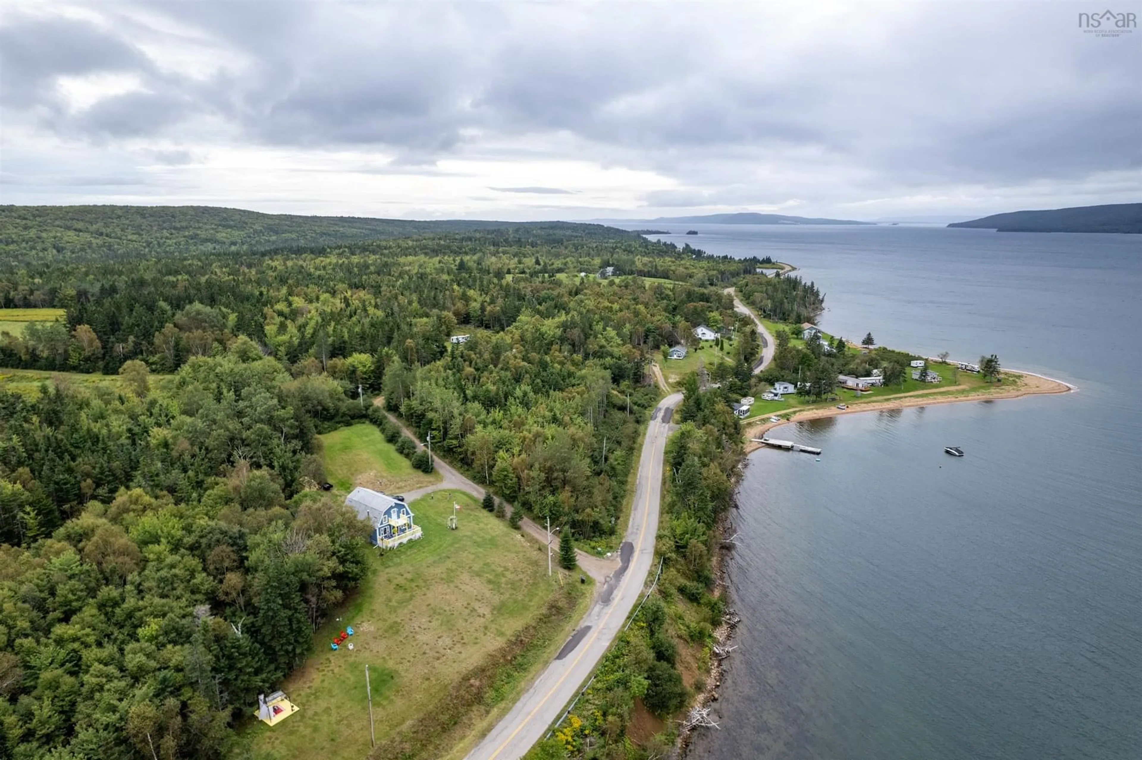 A pic from outside/outdoor area/front of a property/back of a property/a pic from drone, water/lake/river/ocean view for 8872 Kempt Head Rd, Kempt Head Nova Scotia B1X 1R2