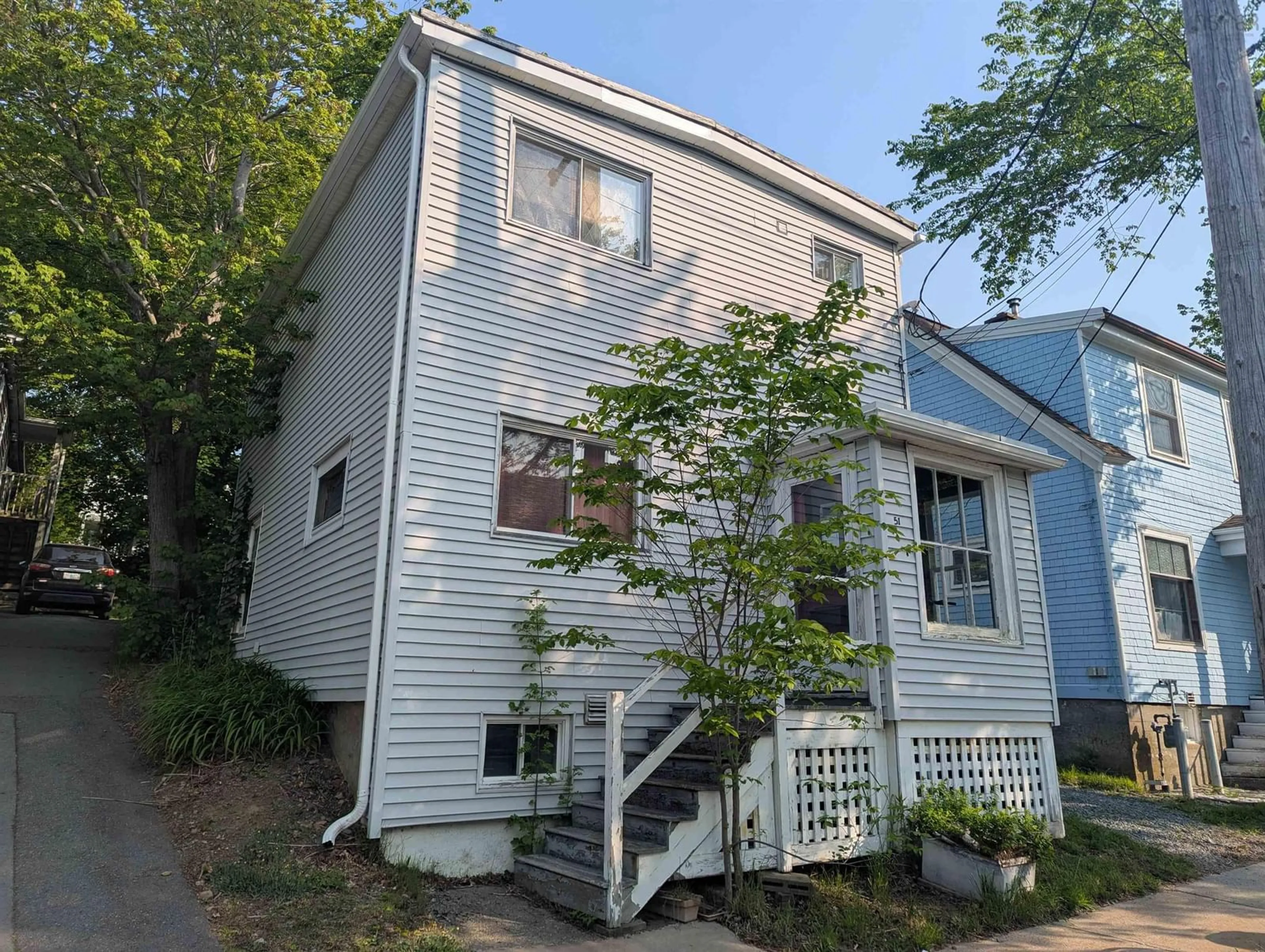 Home with vinyl exterior material, street for 51 Dahlia St, Dartmouth Nova Scotia B3A 2S1