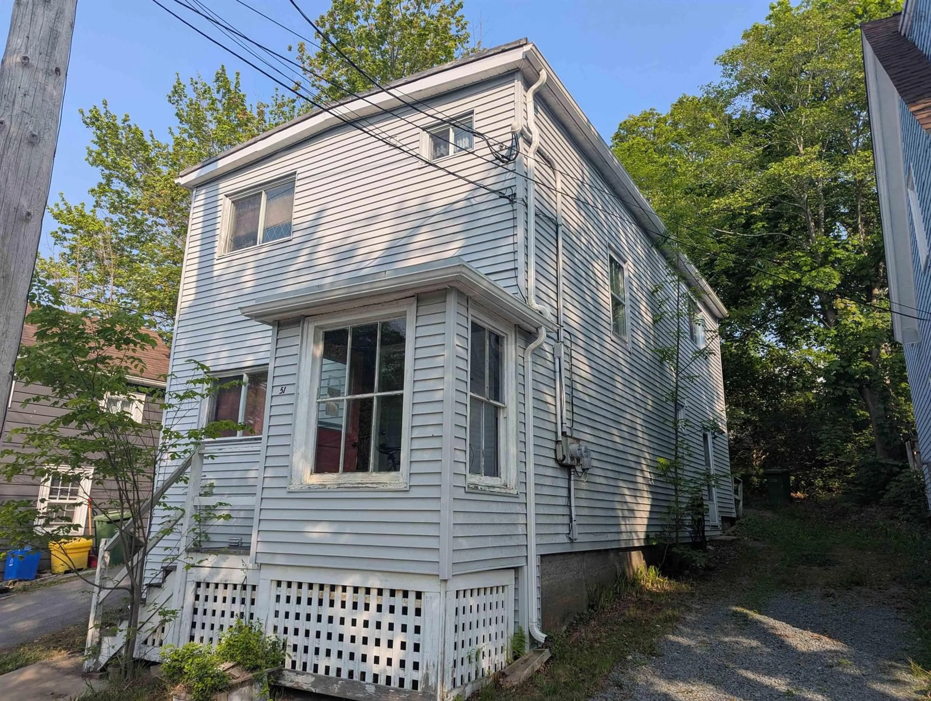 Home with vinyl exterior material, street for 51 Dahlia St, Dartmouth Nova Scotia B3A 2S1