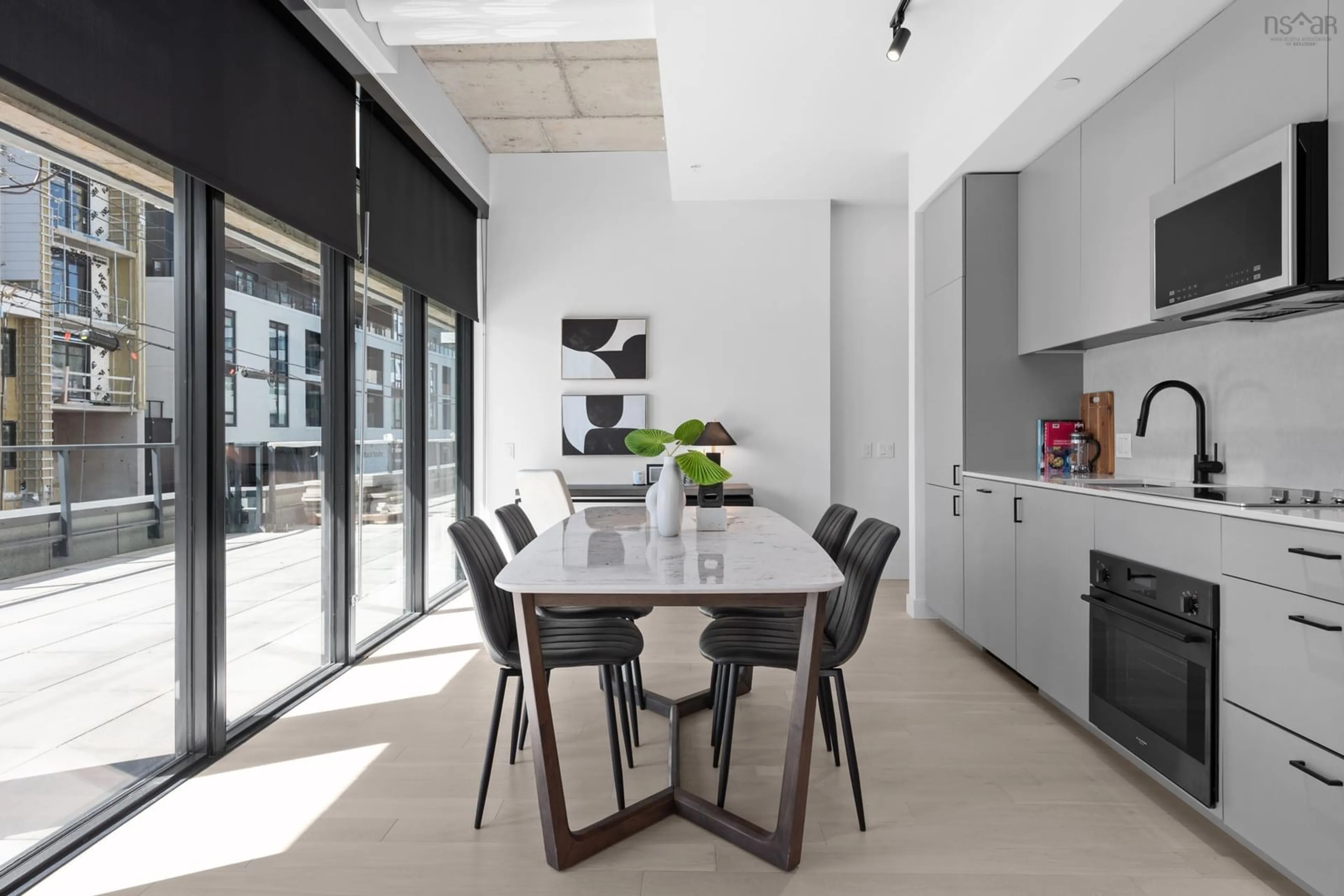 Contemporary kitchen, ceramic/tile floor for 5511 Bilby St #201, Halifax Nova Scotia B3K 1V4