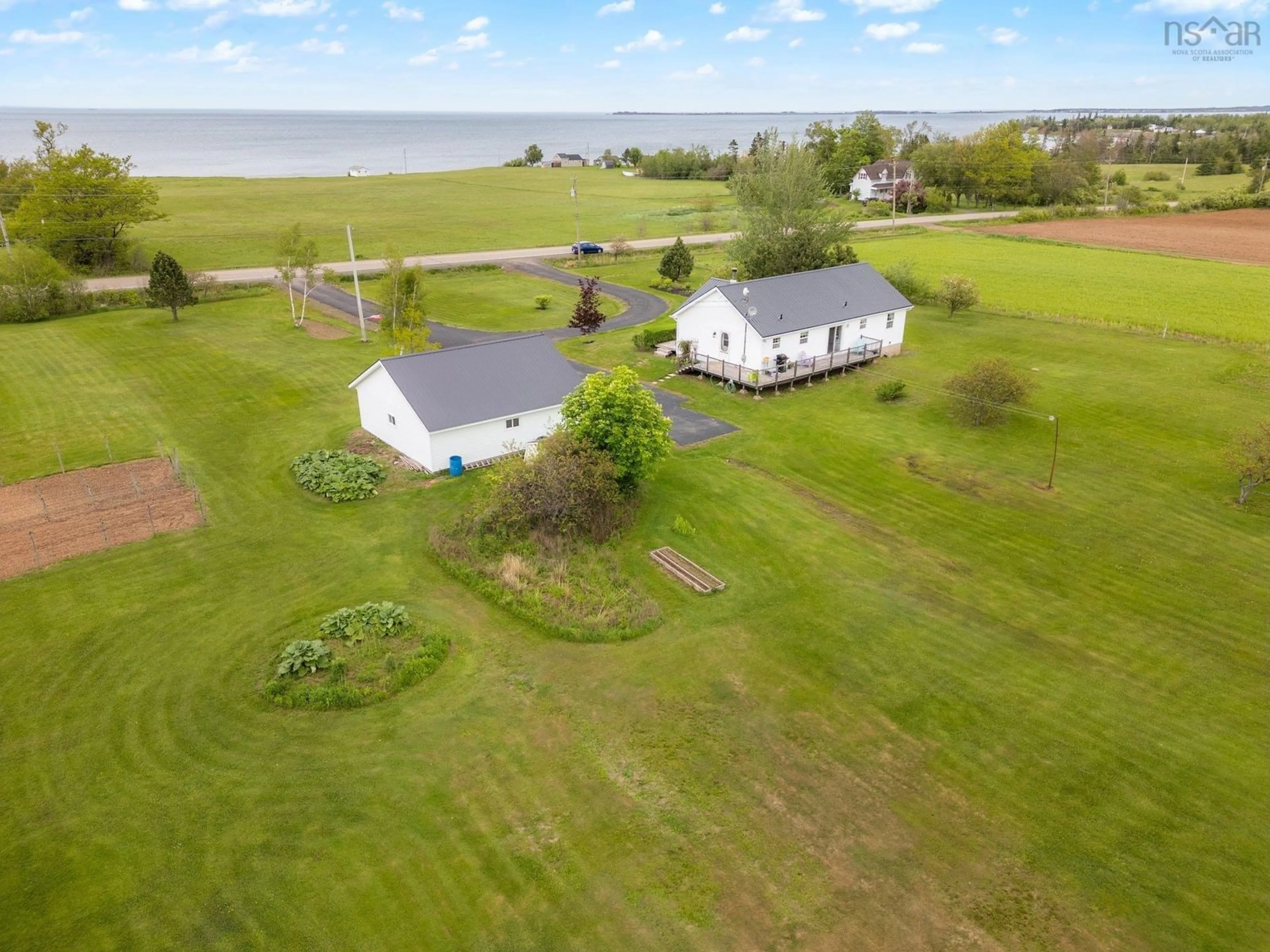 A pic from outside/outdoor area/front of a property/back of a property/a pic from drone, water/lake/river/ocean view for 4474 Highway 6, Brule Nova Scotia B0K 1N0