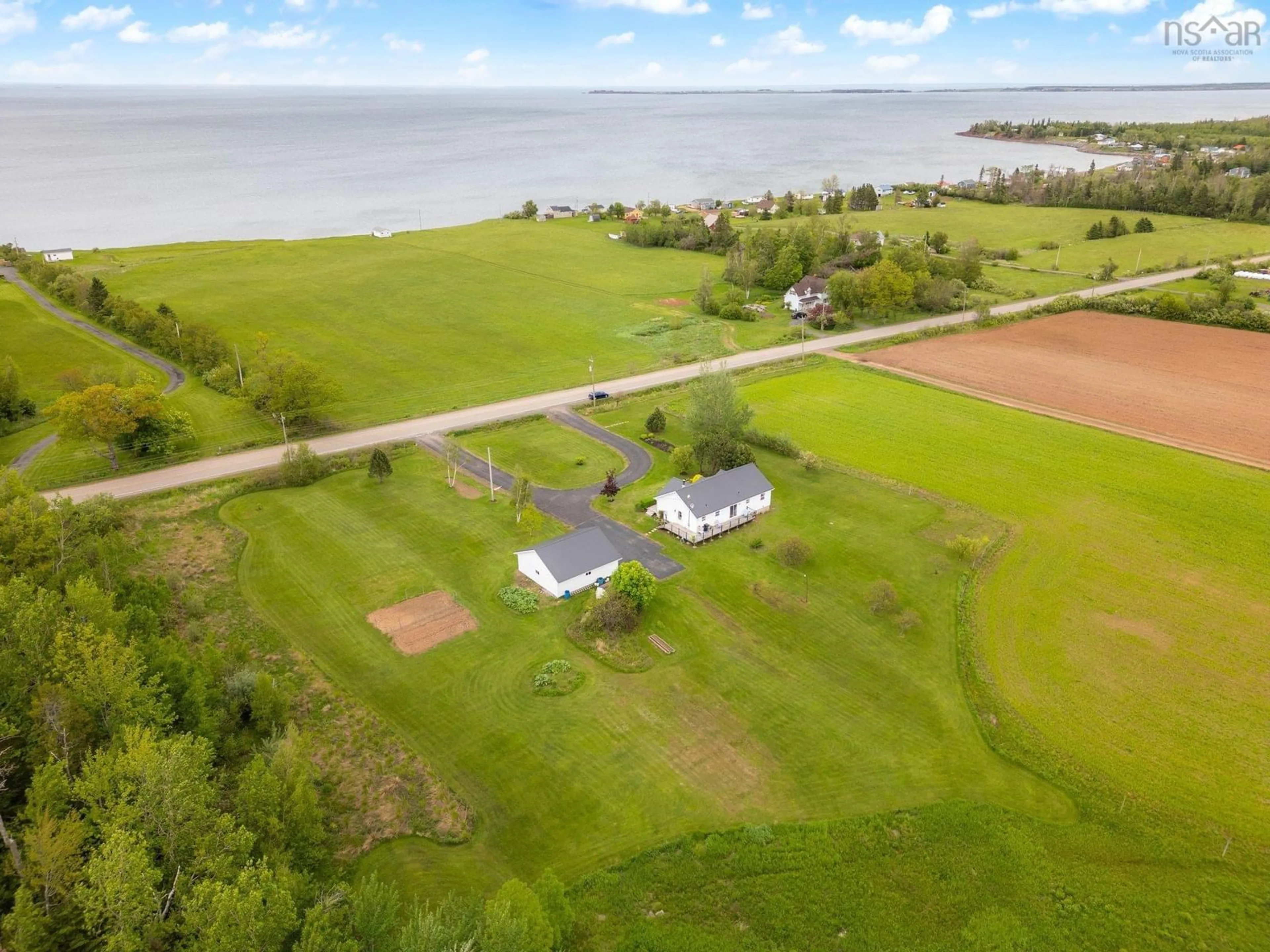 A pic from outside/outdoor area/front of a property/back of a property/a pic from drone, water/lake/river/ocean view for 4474 Highway 6, Brule Nova Scotia B0K 1N0