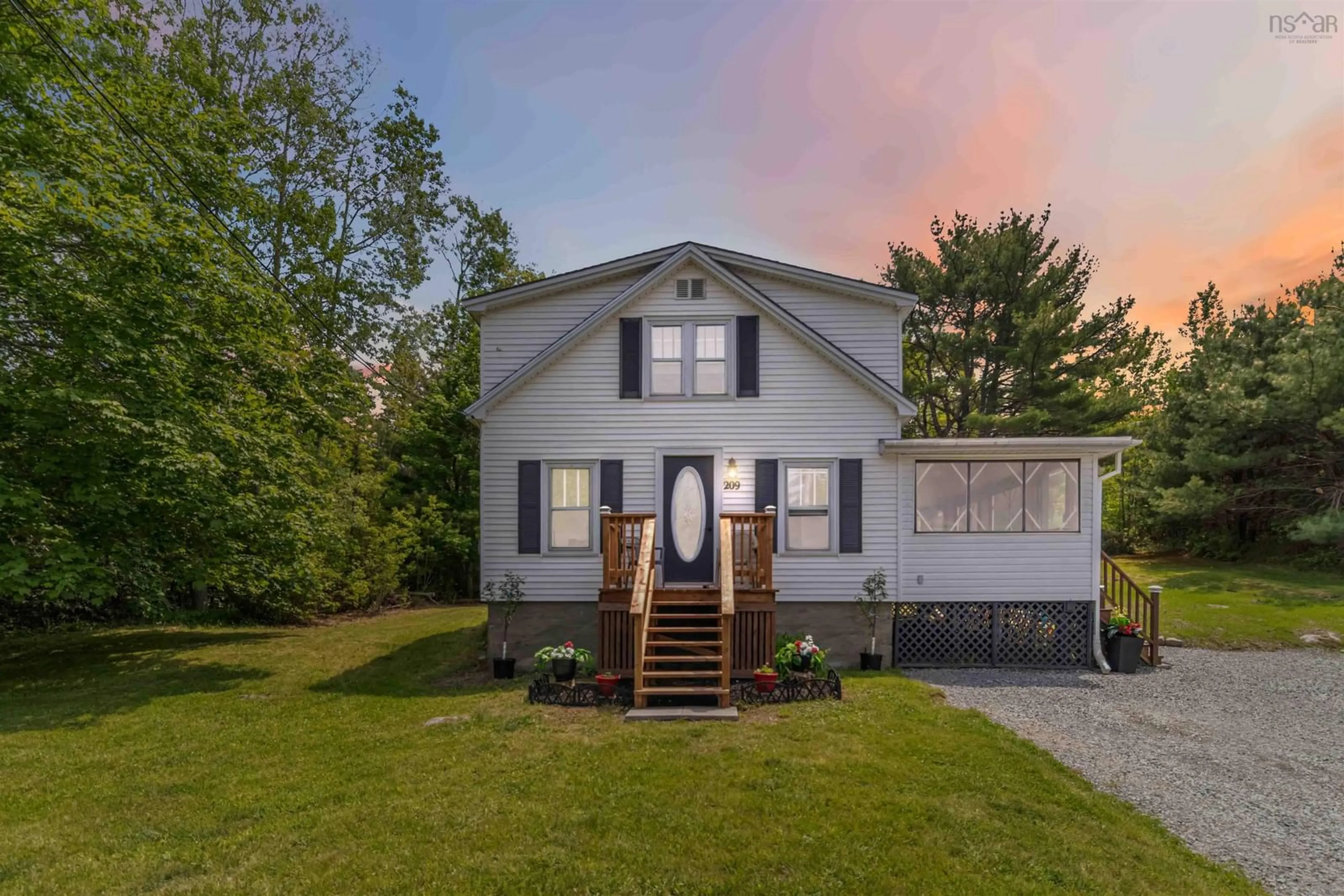 Home with vinyl exterior material, street for 209 Old Port Mouton Rd, Liverpool Nova Scotia B0T 1K0