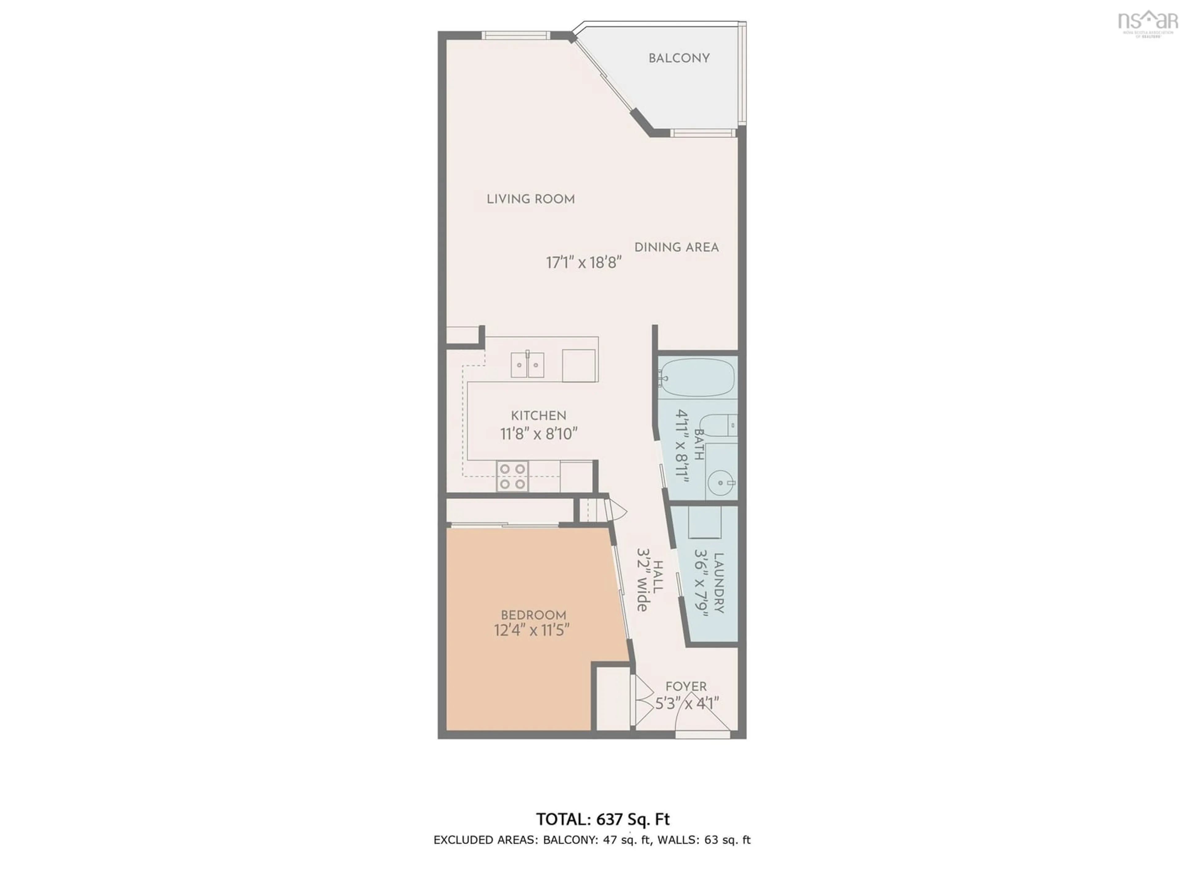 Floor plan for 5221 Nora Benard St #307, Halifax Nova Scotia B3K 0B6