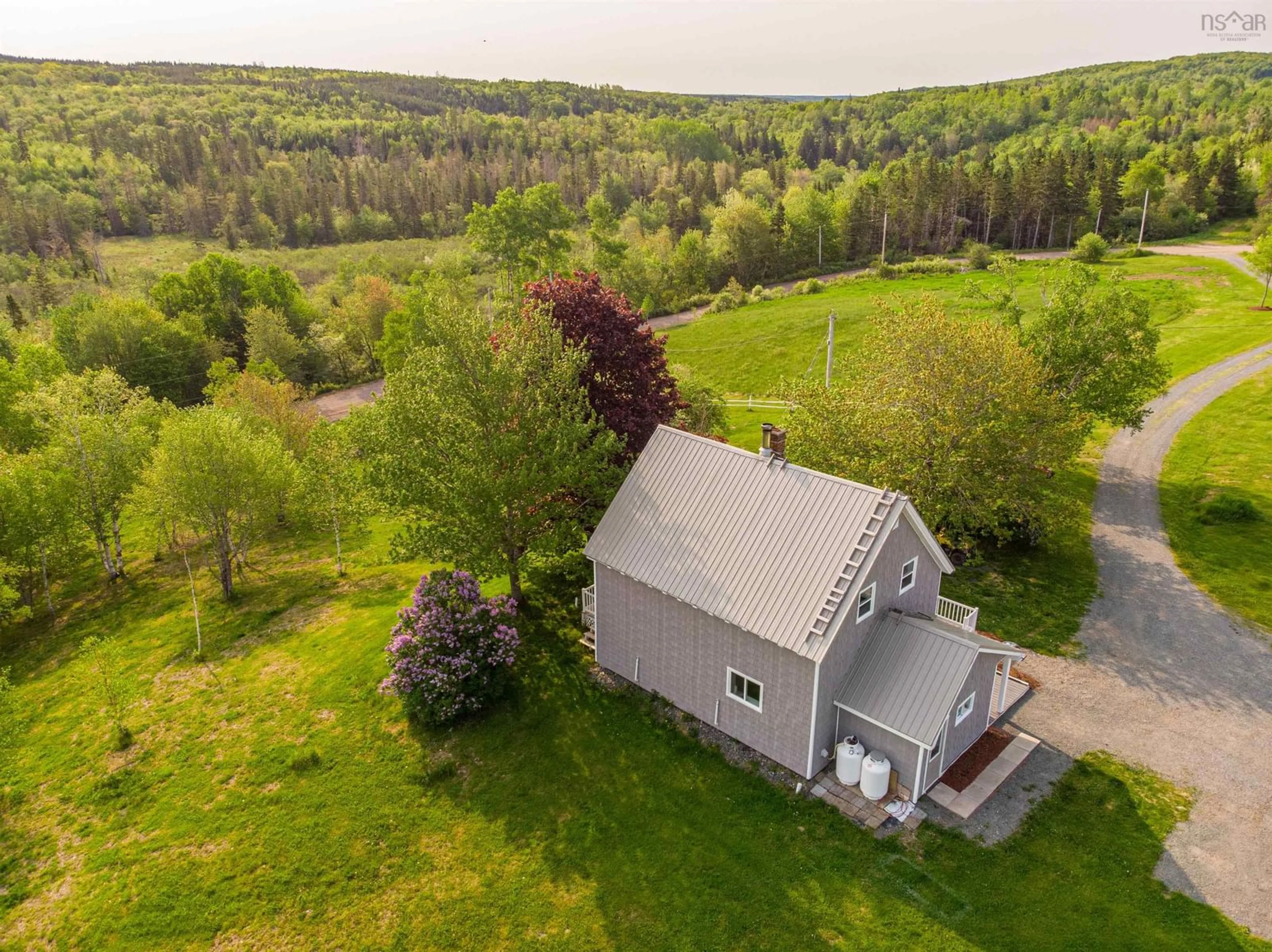 A pic from outside/outdoor area/front of a property/back of a property/a pic from drone, forest/trees view for 871 Ohio East Side Rd, Antigonish Nova Scotia B2G 2K8
