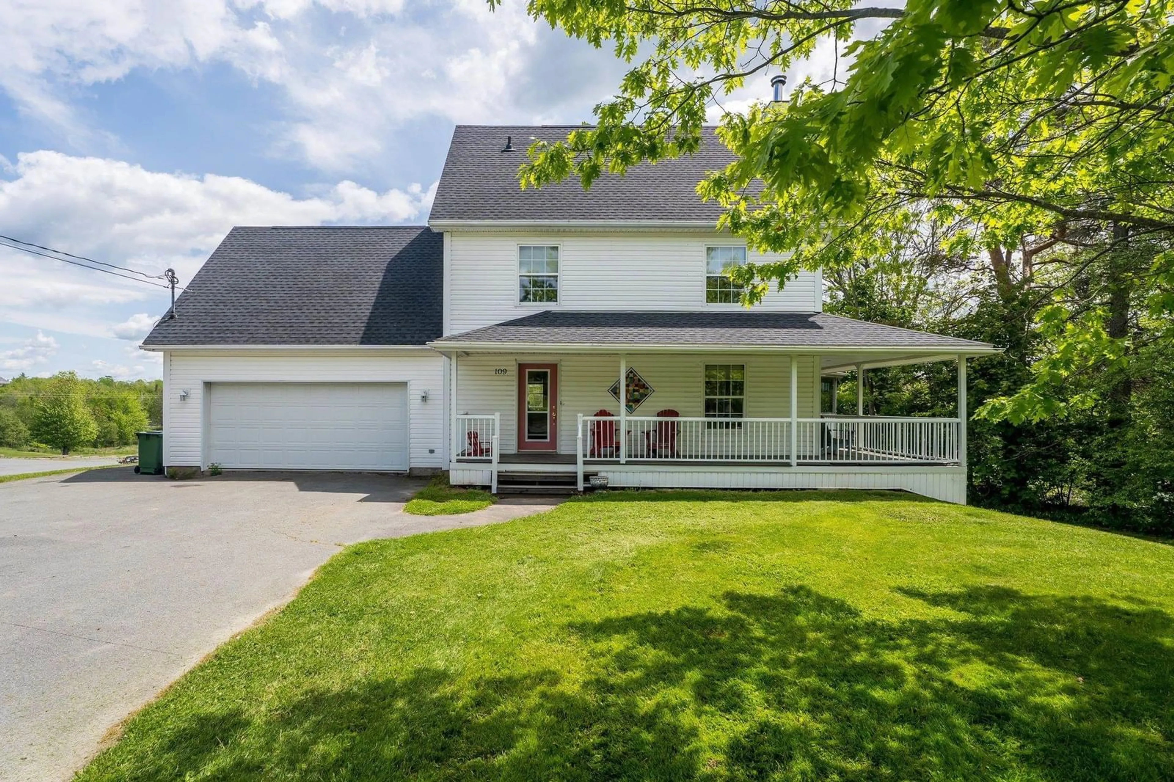 Home with vinyl exterior material, street for 109 Highway 2, Enfield Nova Scotia B2T 1C8
