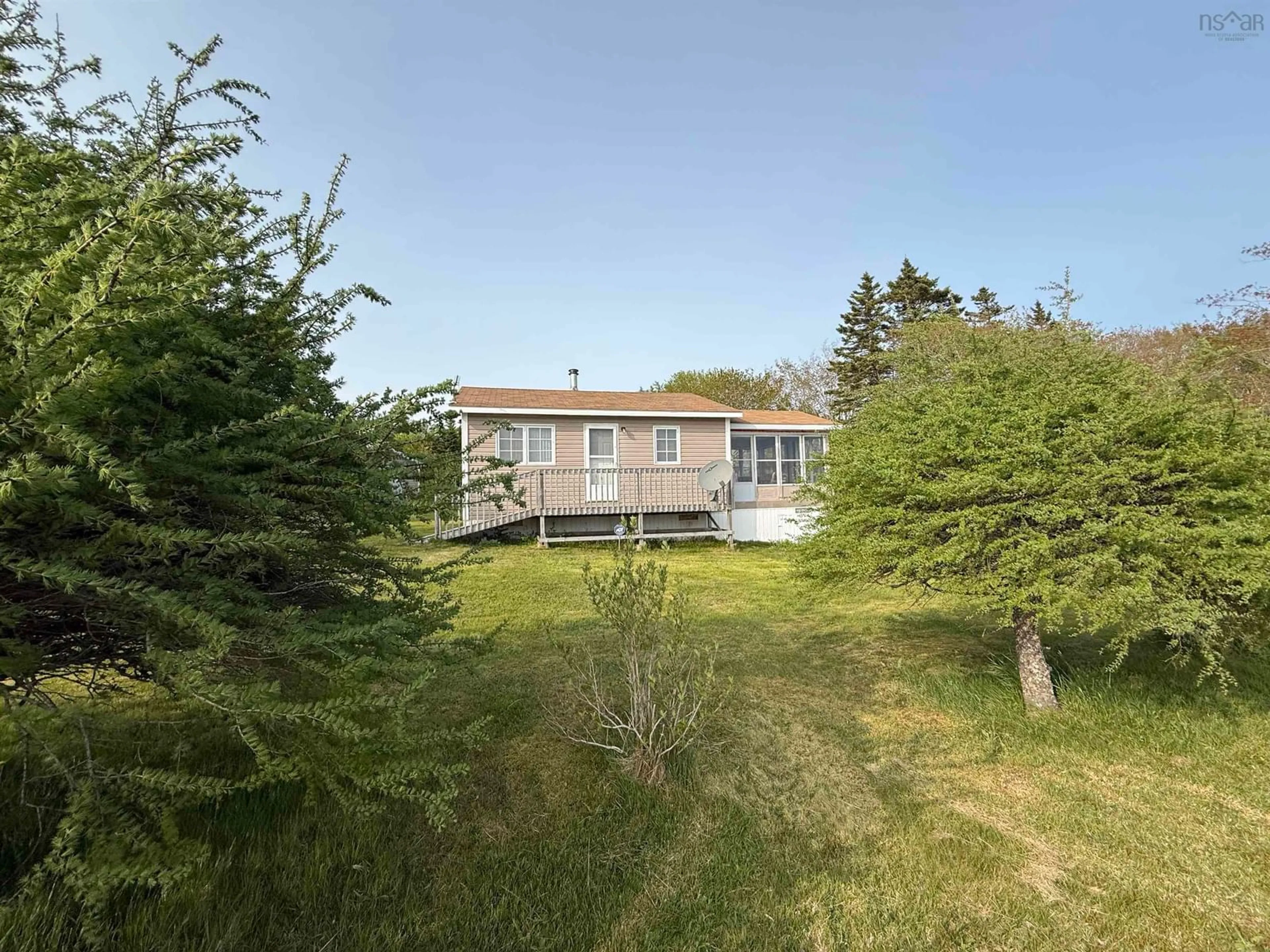 A pic from outside/outdoor area/front of a property/back of a property/a pic from drone, unknown for 305 Macvicar Rd, Enon Nova Scotia B1J 1W4