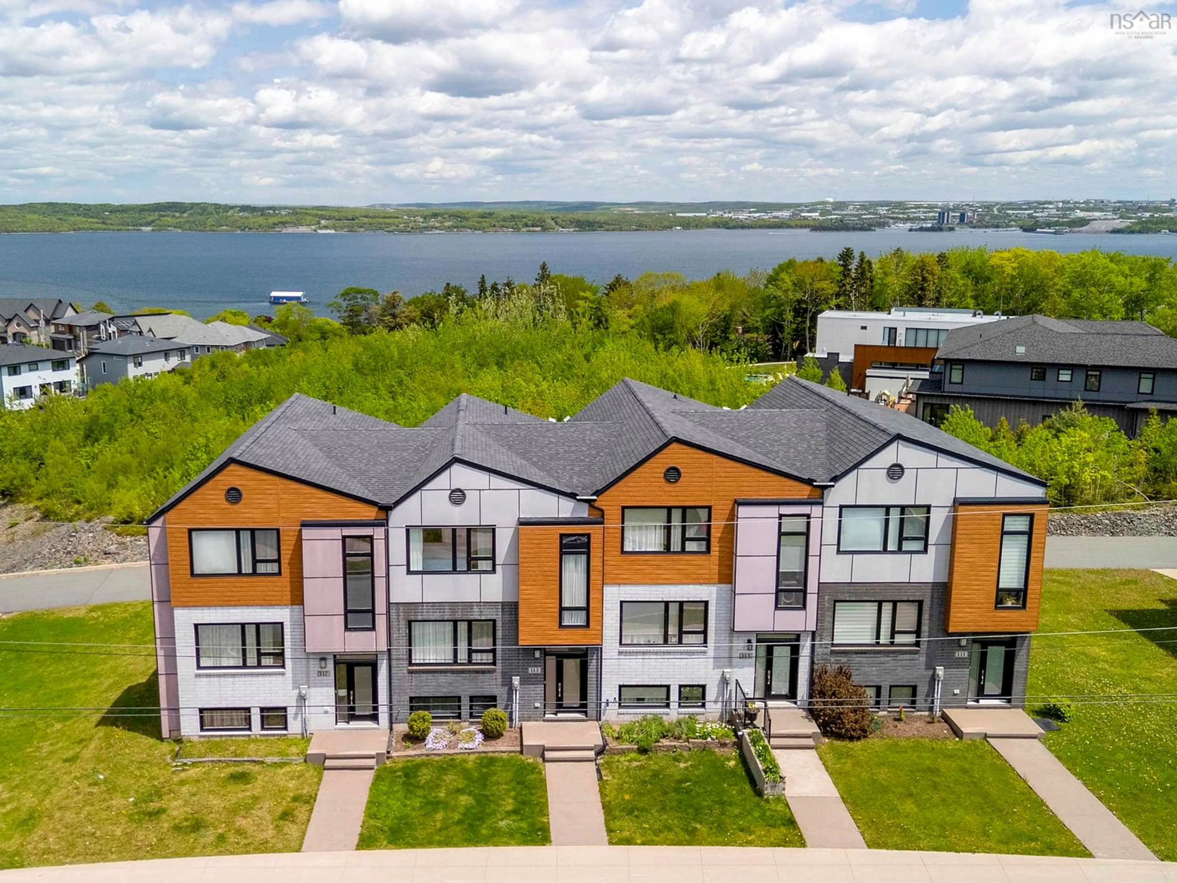 A pic from outside/outdoor area/front of a property/back of a property/a pic from drone, water/lake/river/ocean view for 115 Eliza Ritchie Cres, Halifax Nova Scotia B3M 0K5