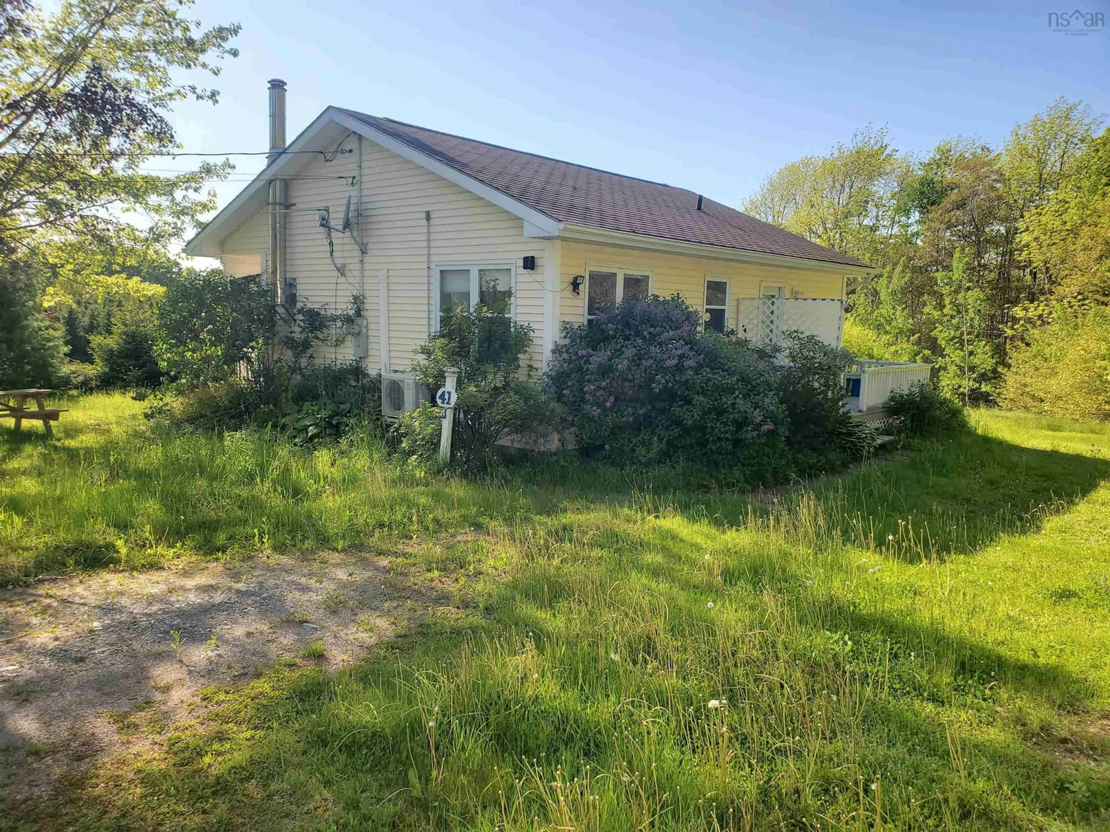 A pic from outside/outdoor area/front of a property/back of a property/a pic from drone, building for 41 Baseline Rd, Harbourville Nova Scotia B0P 1E0