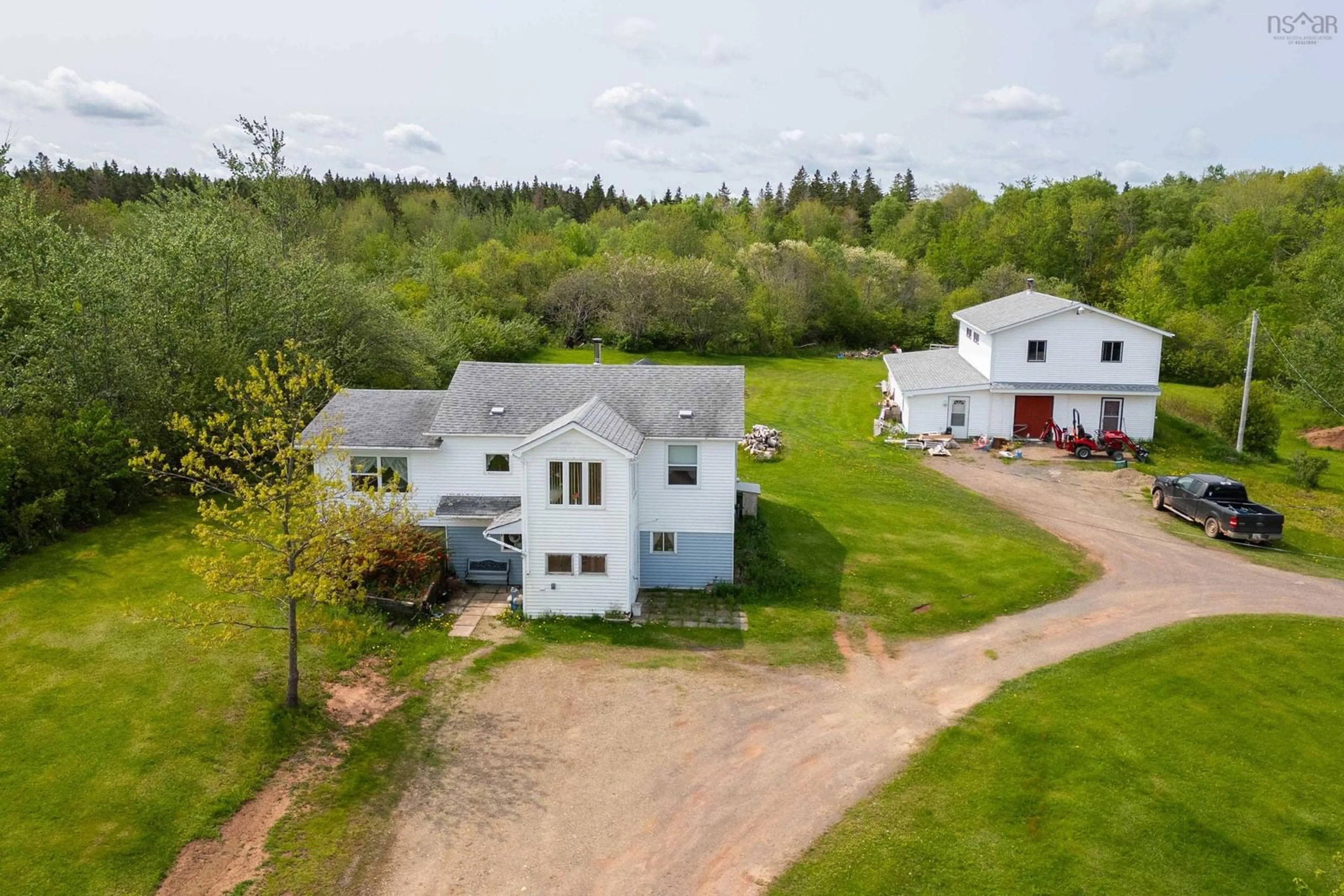 A pic from outside/outdoor area/front of a property/back of a property/a pic from drone, unknown for 4742 Highway 366, Tidnish Cross Roads Nova Scotia B4H 3X9