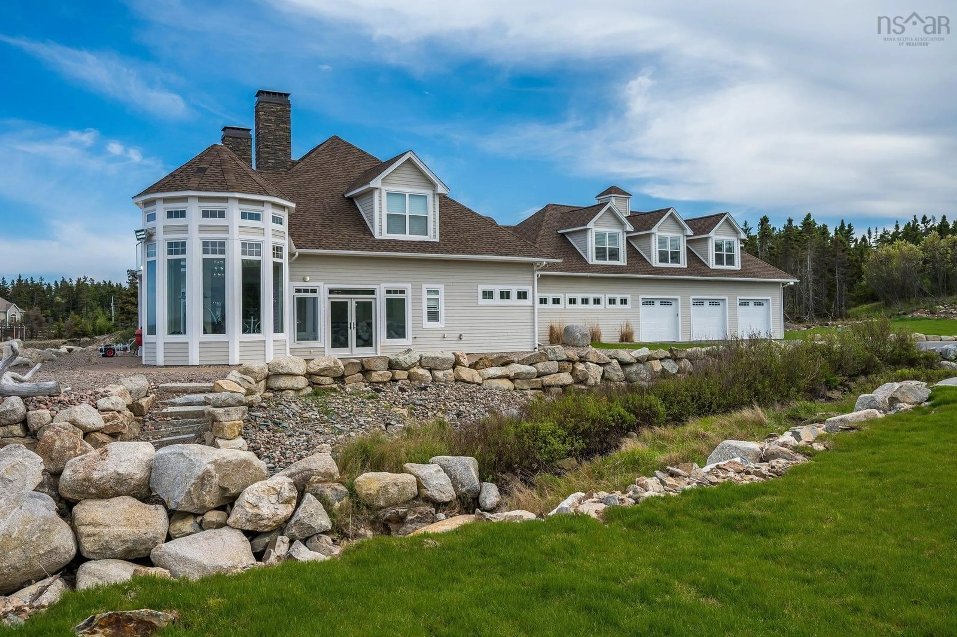 Home with vinyl exterior material, water/lake/river/ocean view for 446 Ketch Harbour Rd, Bear Cove Nova Scotia B3V 1P7