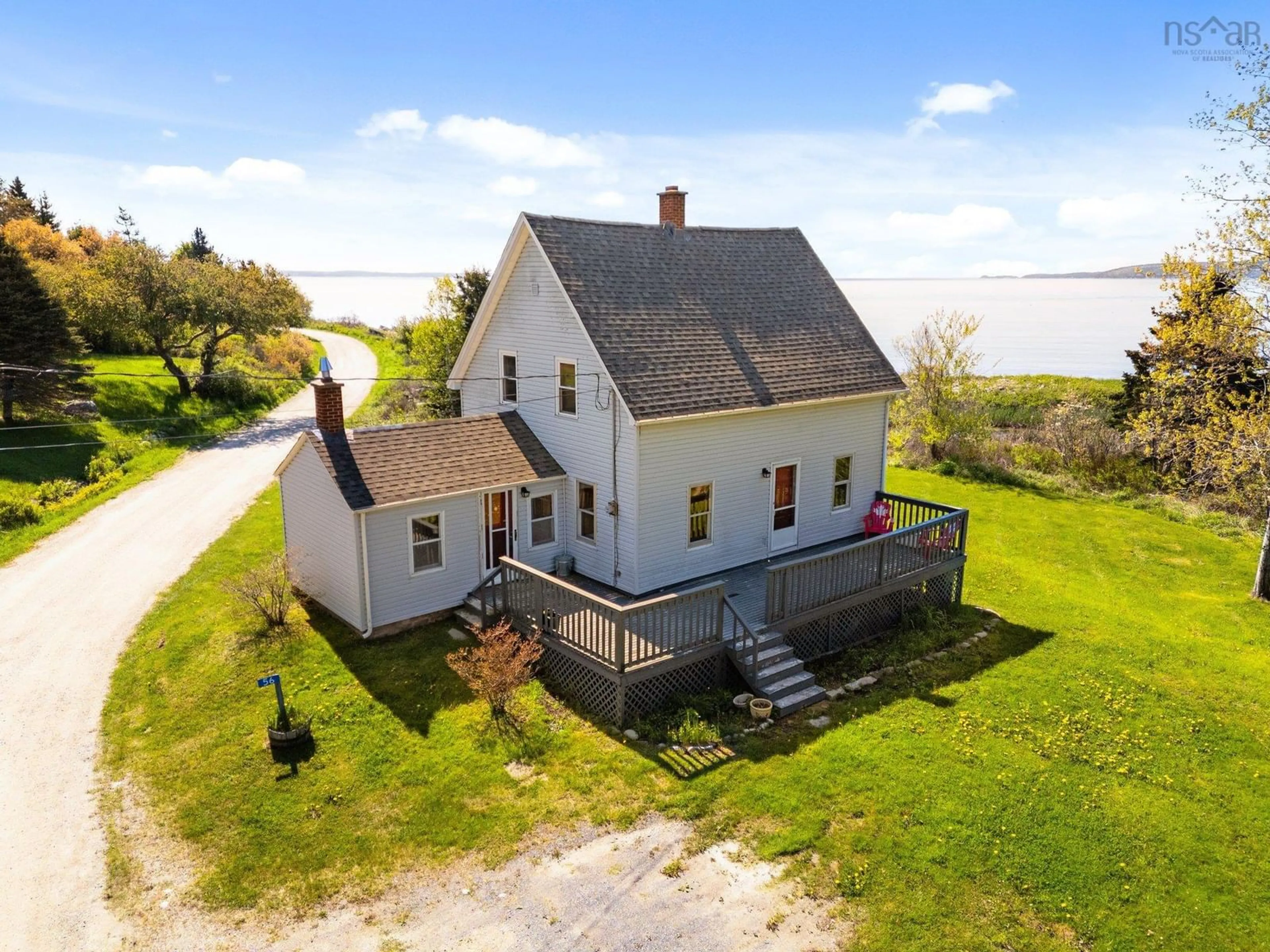 A pic from outside/outdoor area/front of a property/back of a property/a pic from drone, building for 56 Lighthouse Rd, Fox Point Nova Scotia B0J 1T0