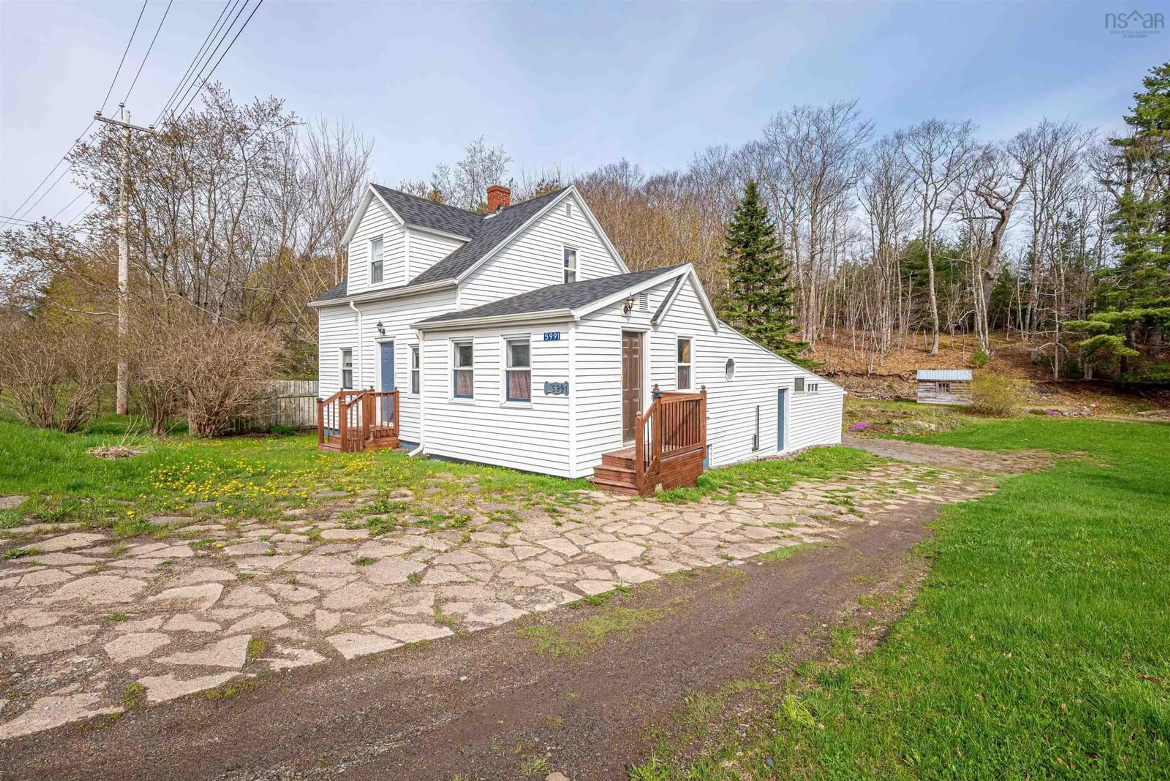 A pic from outside/outdoor area/front of a property/back of a property/a pic from drone, unknown for 5991 Highway 1, Ellershouse Nova Scotia B0N 1L0