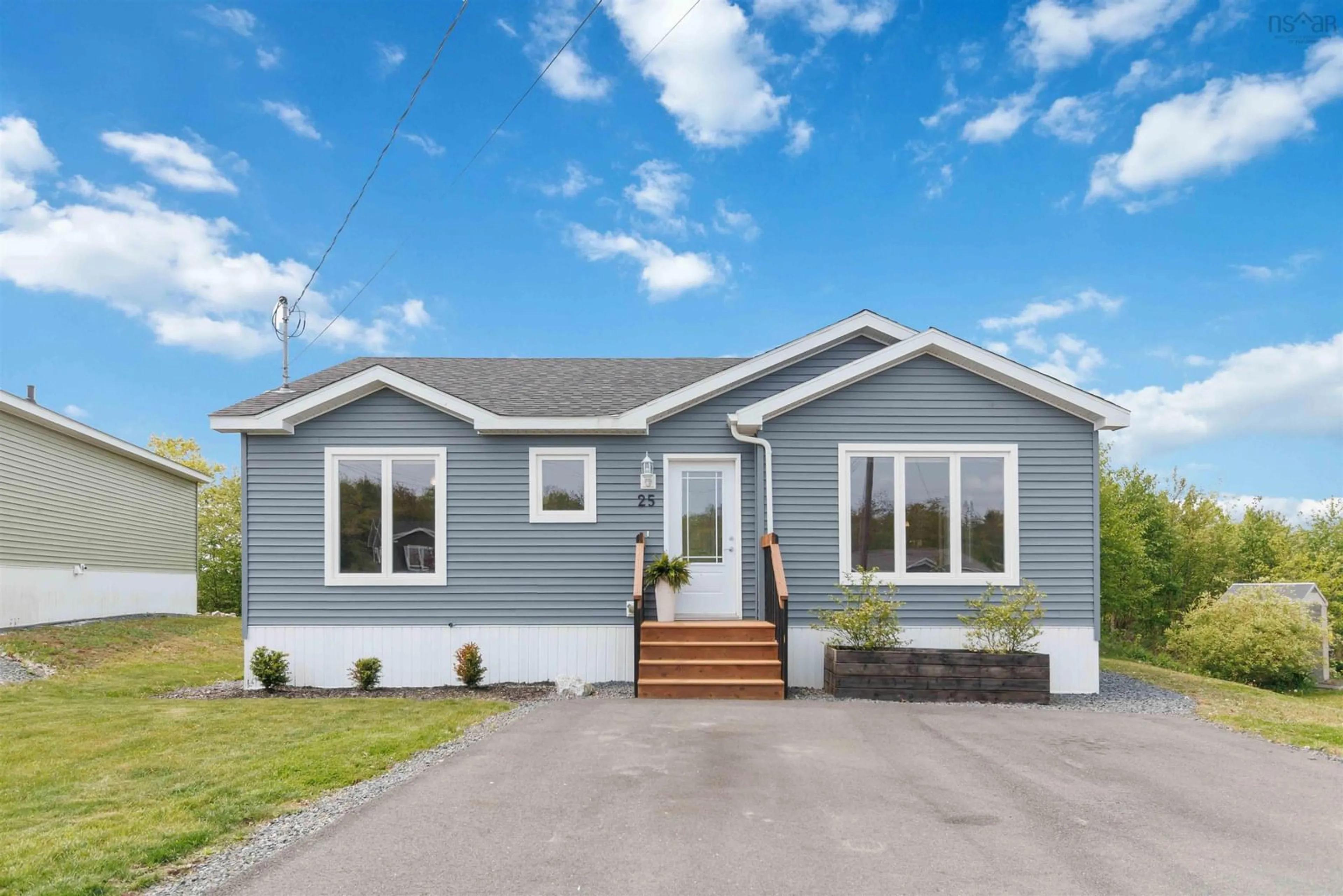 Home with vinyl exterior material, street for 25 Huckleberry Close, Hubley Nova Scotia B3Z 0S2