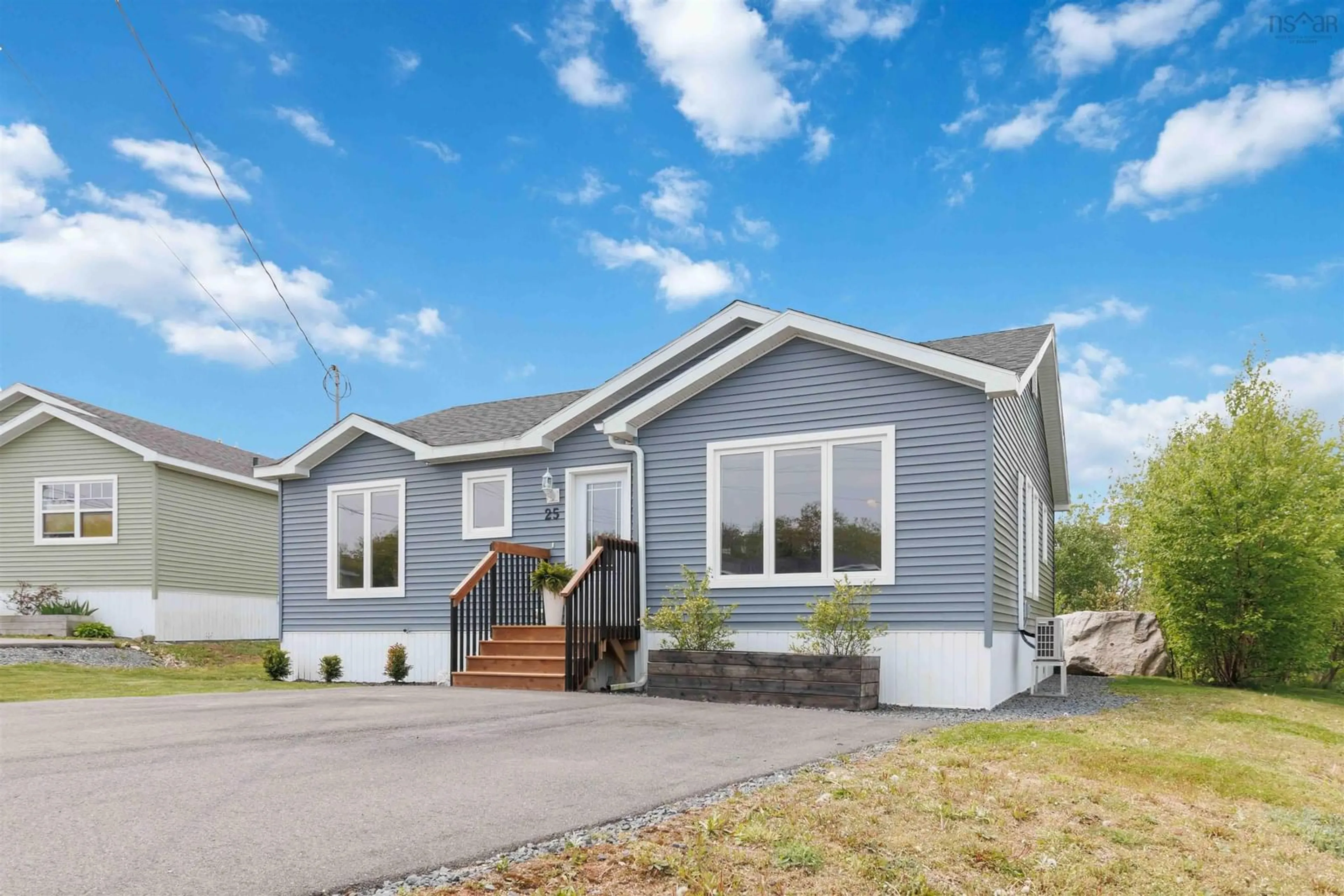 Home with vinyl exterior material, street for 25 Huckleberry Close, Hubley Nova Scotia B3Z 0S2