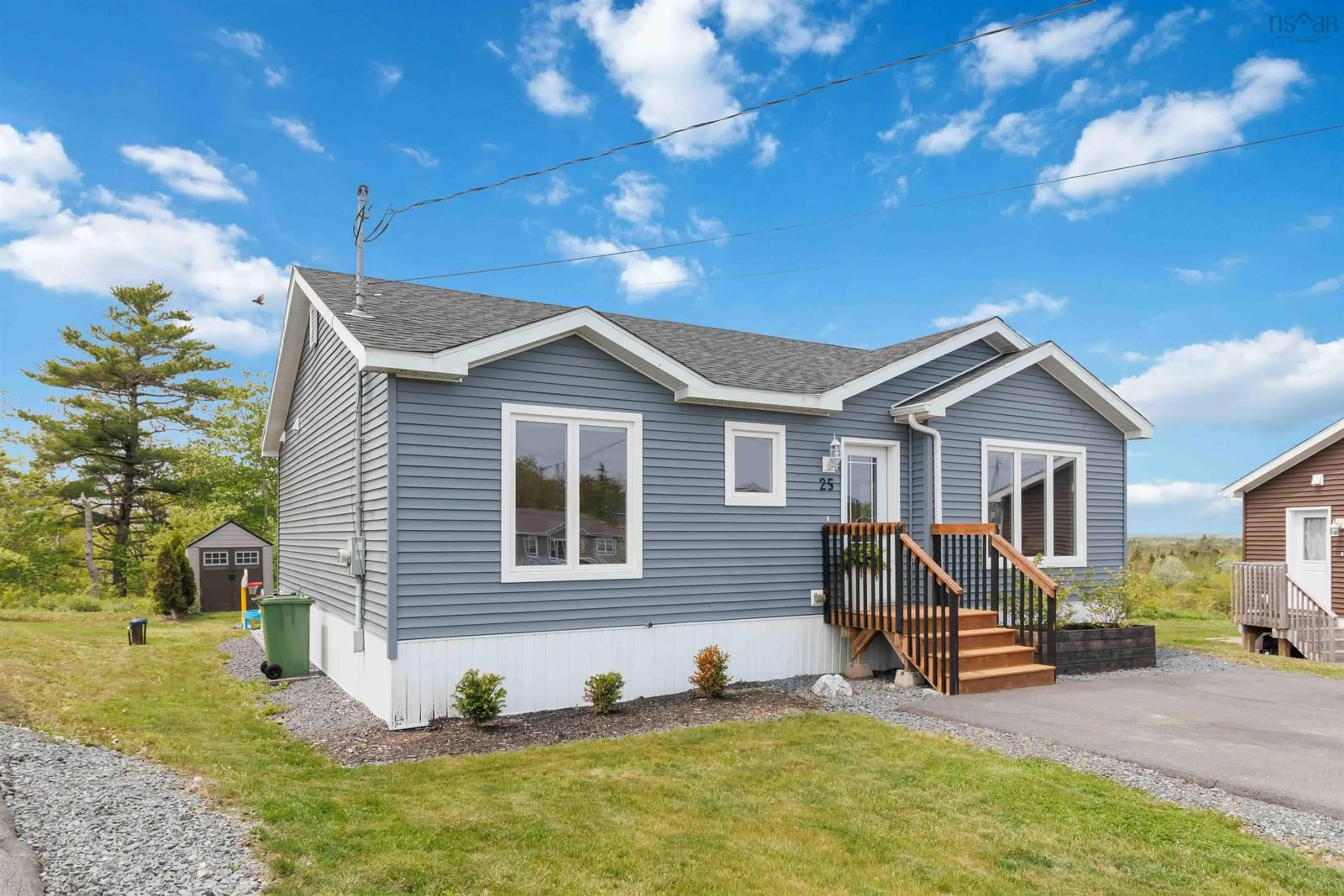 Home with vinyl exterior material, street for 25 Huckleberry Close, Hubley Nova Scotia B3Z 0S2