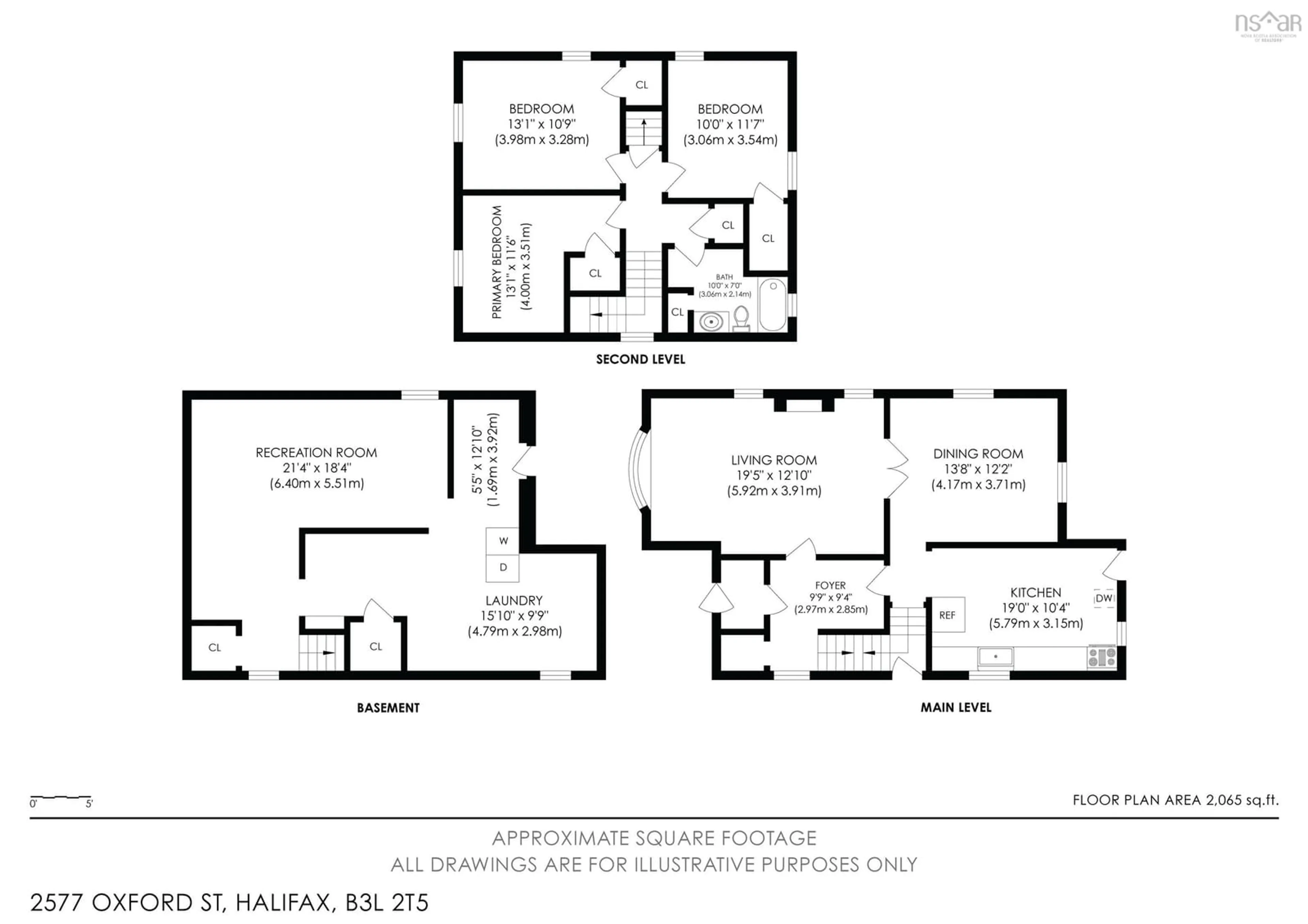 Floor plan for 2577 Oxford St, Halifax Nova Scotia B3L 2T5