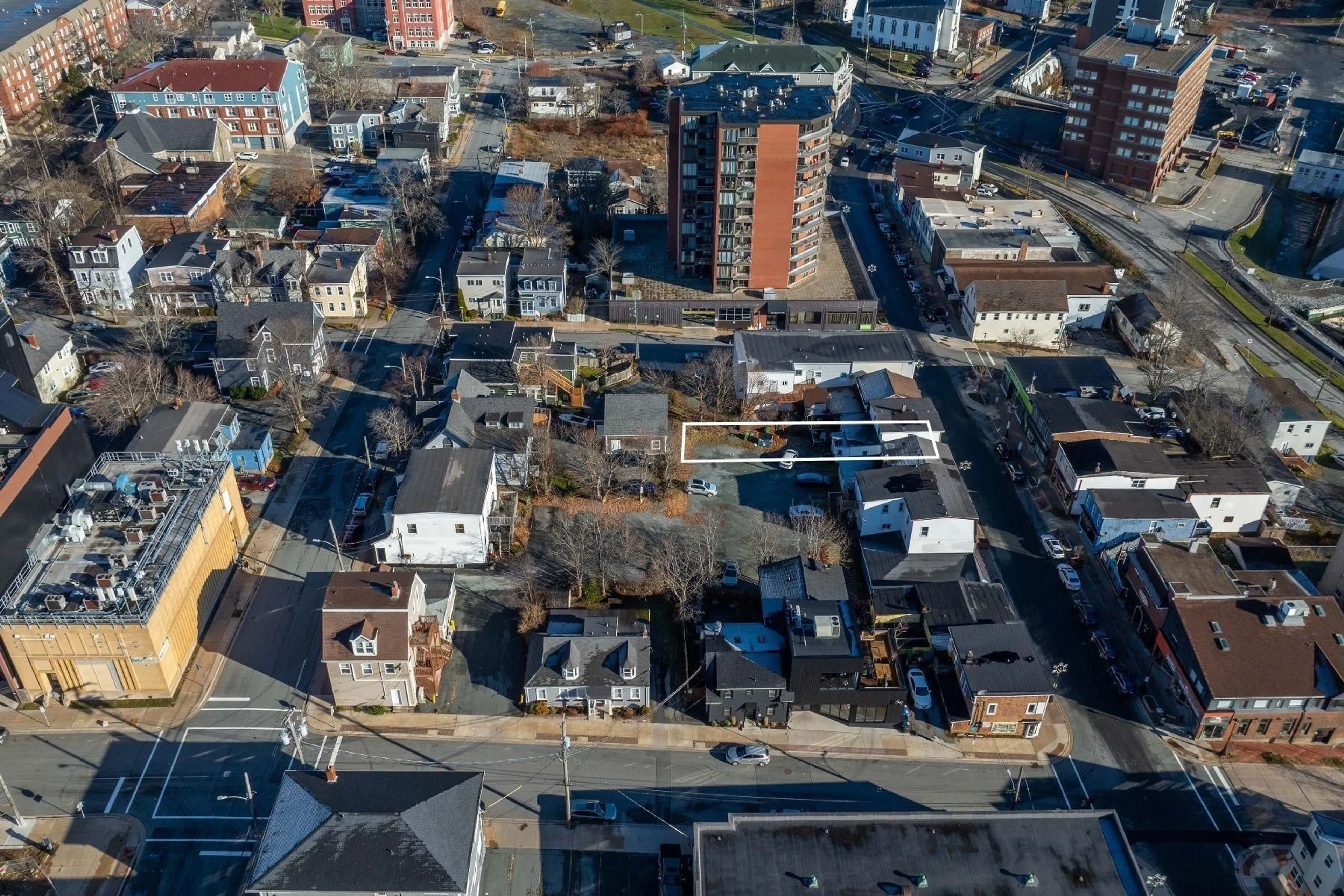 A pic from outside/outdoor area/front of a property/back of a property/a pic from drone, street for 121 Portland St, Dartmouth Nova Scotia B2Y 1H7