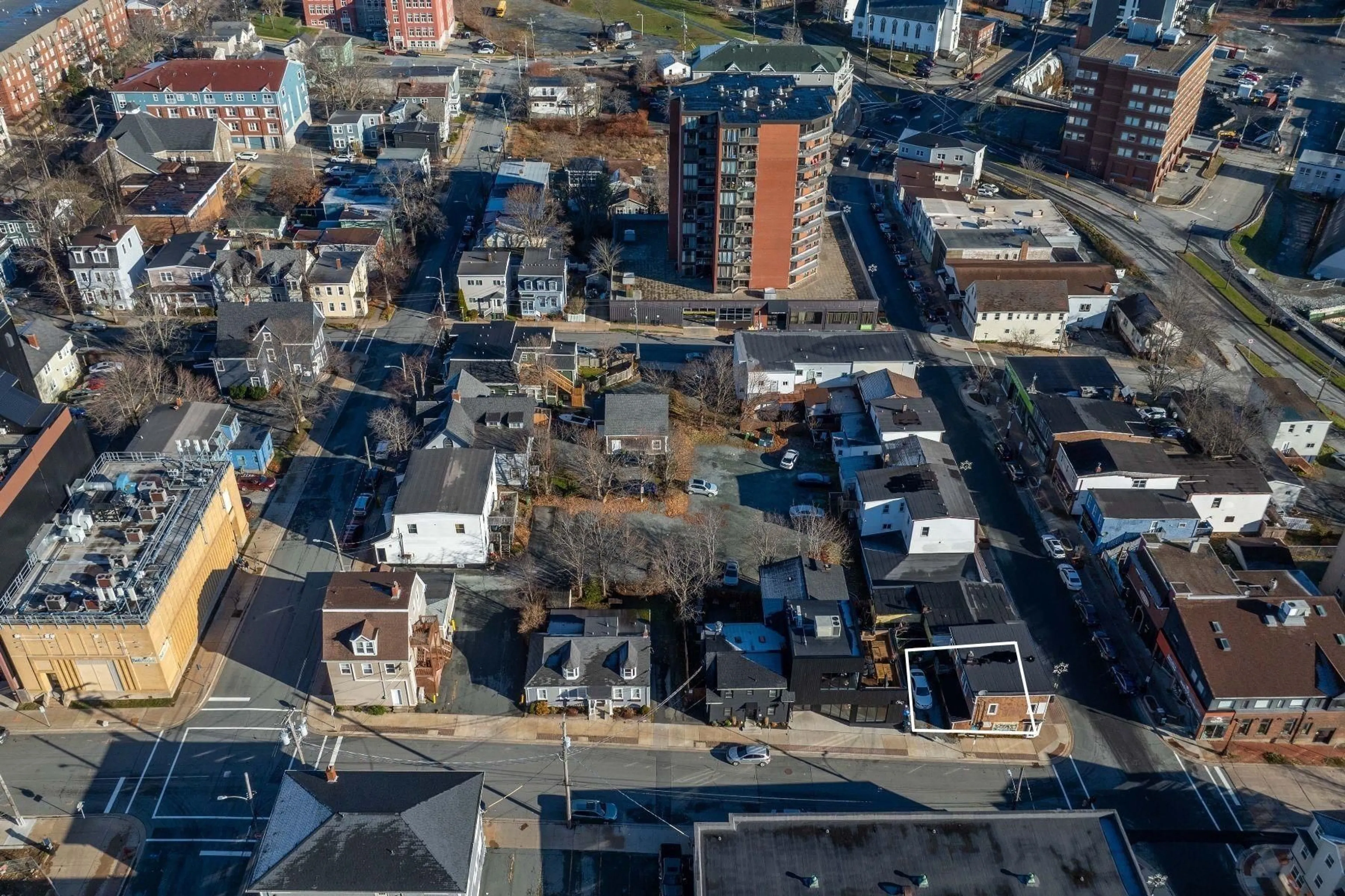 A pic from outside/outdoor area/front of a property/back of a property/a pic from drone, street for 101 Portland St, Dartmouth Nova Scotia B2Y 1H7