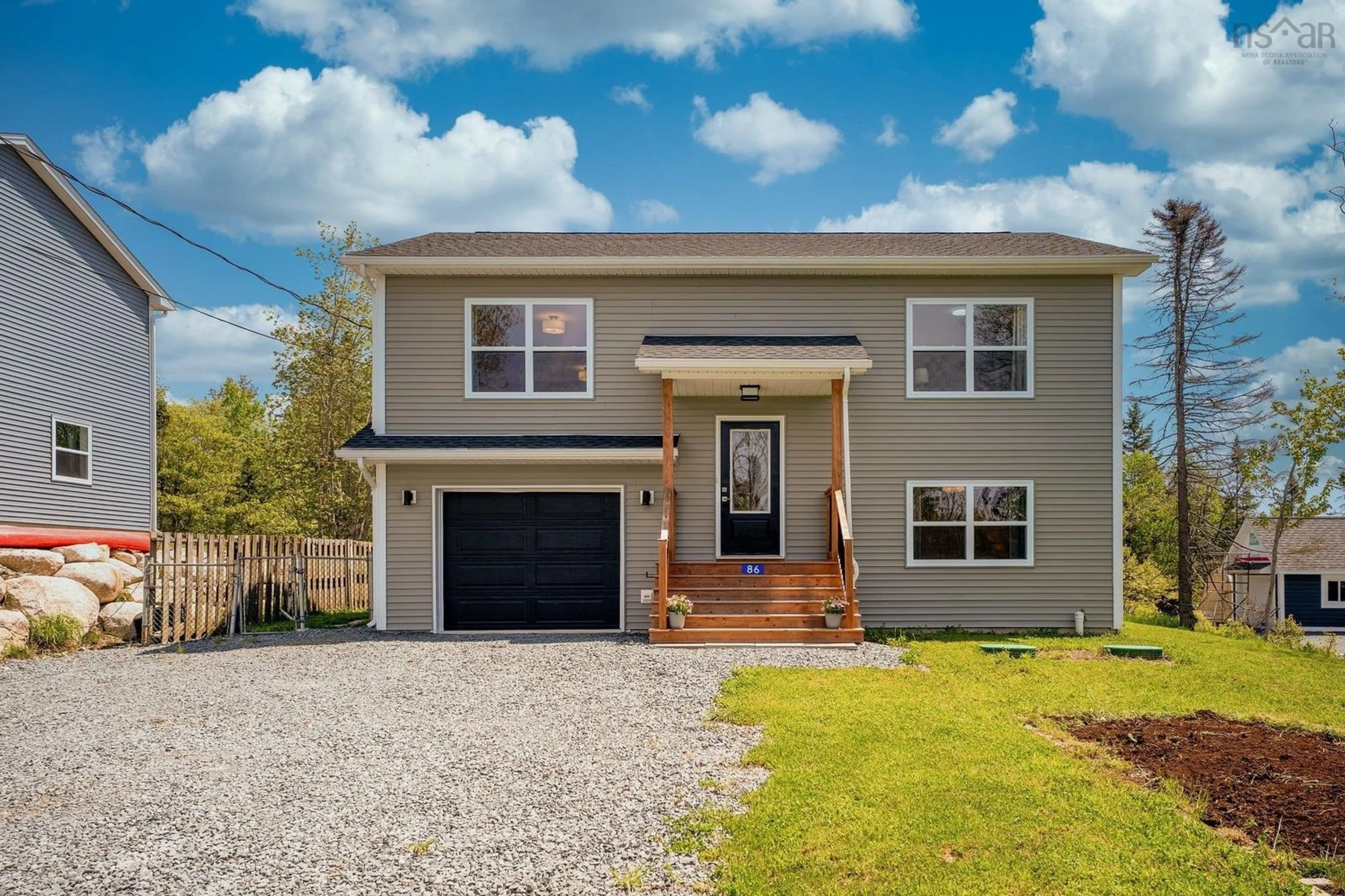Home with vinyl exterior material, street for 86 Big Hubley Lake Dr, Hubley Nova Scotia B3Z 1B8