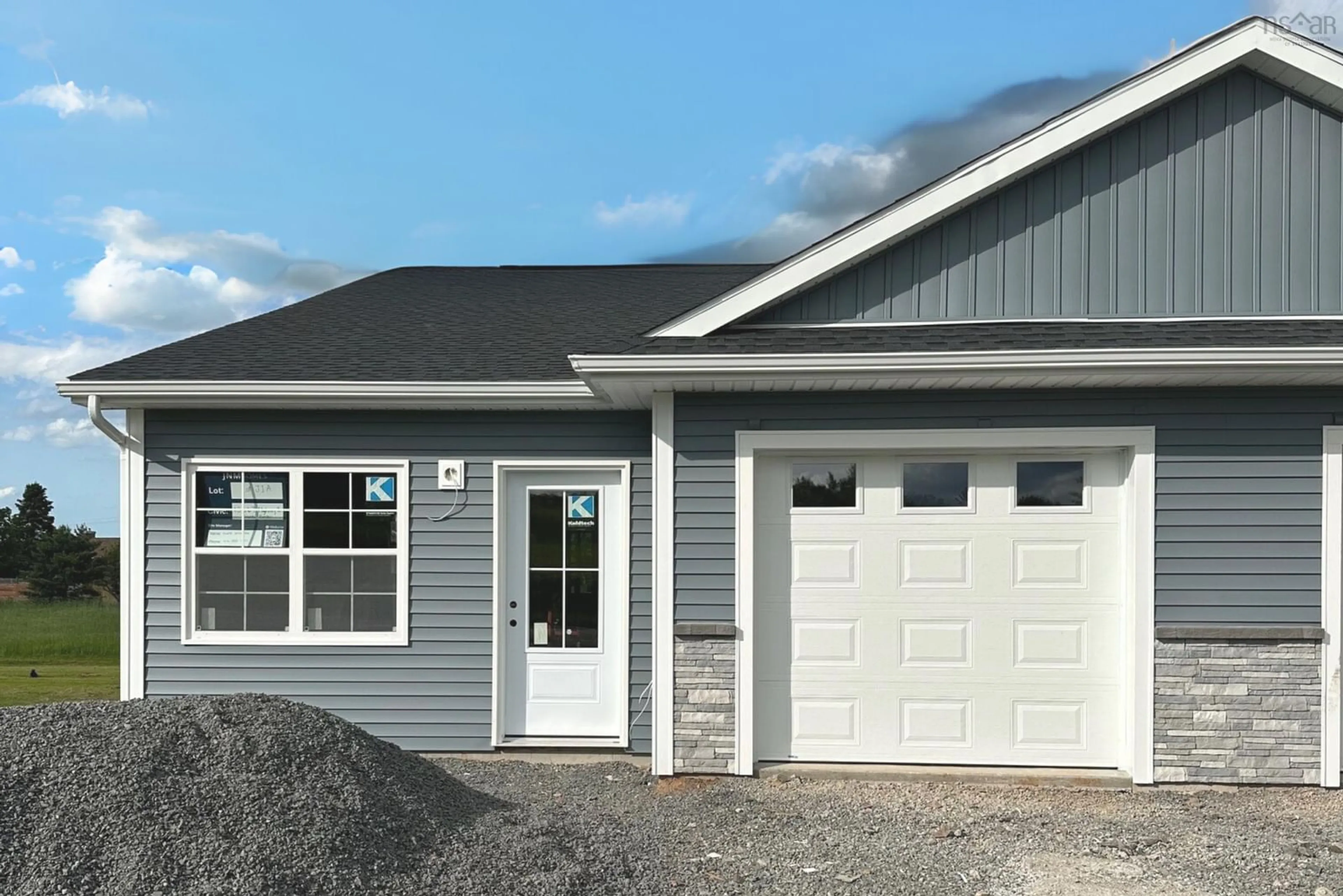 Home with vinyl exterior material, street for 13667 Highway #1, Hants Border Nova Scotia B0P 1P0