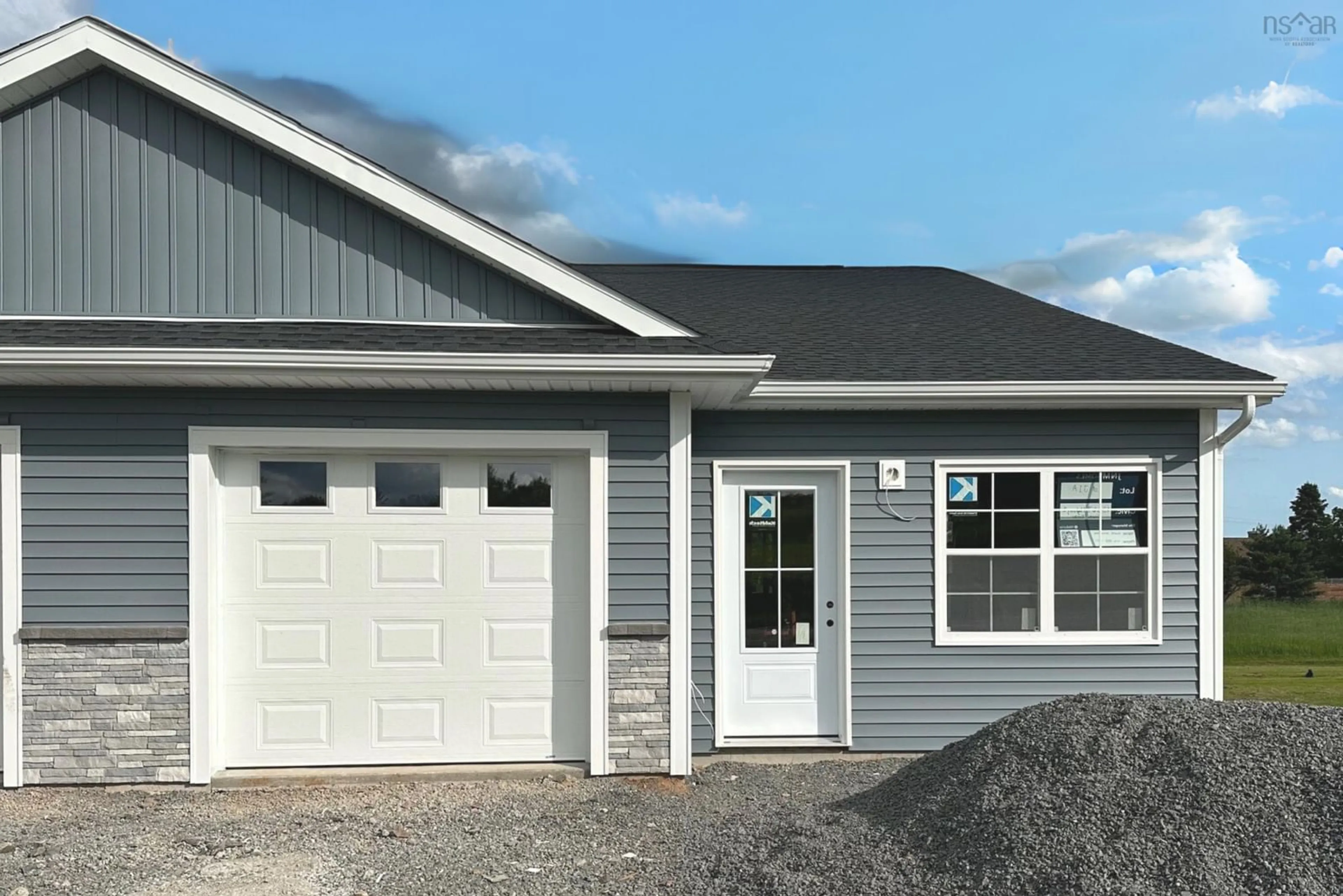Home with vinyl exterior material, street for 13669 Highway #1, Hants Border Nova Scotia B0P 1P0
