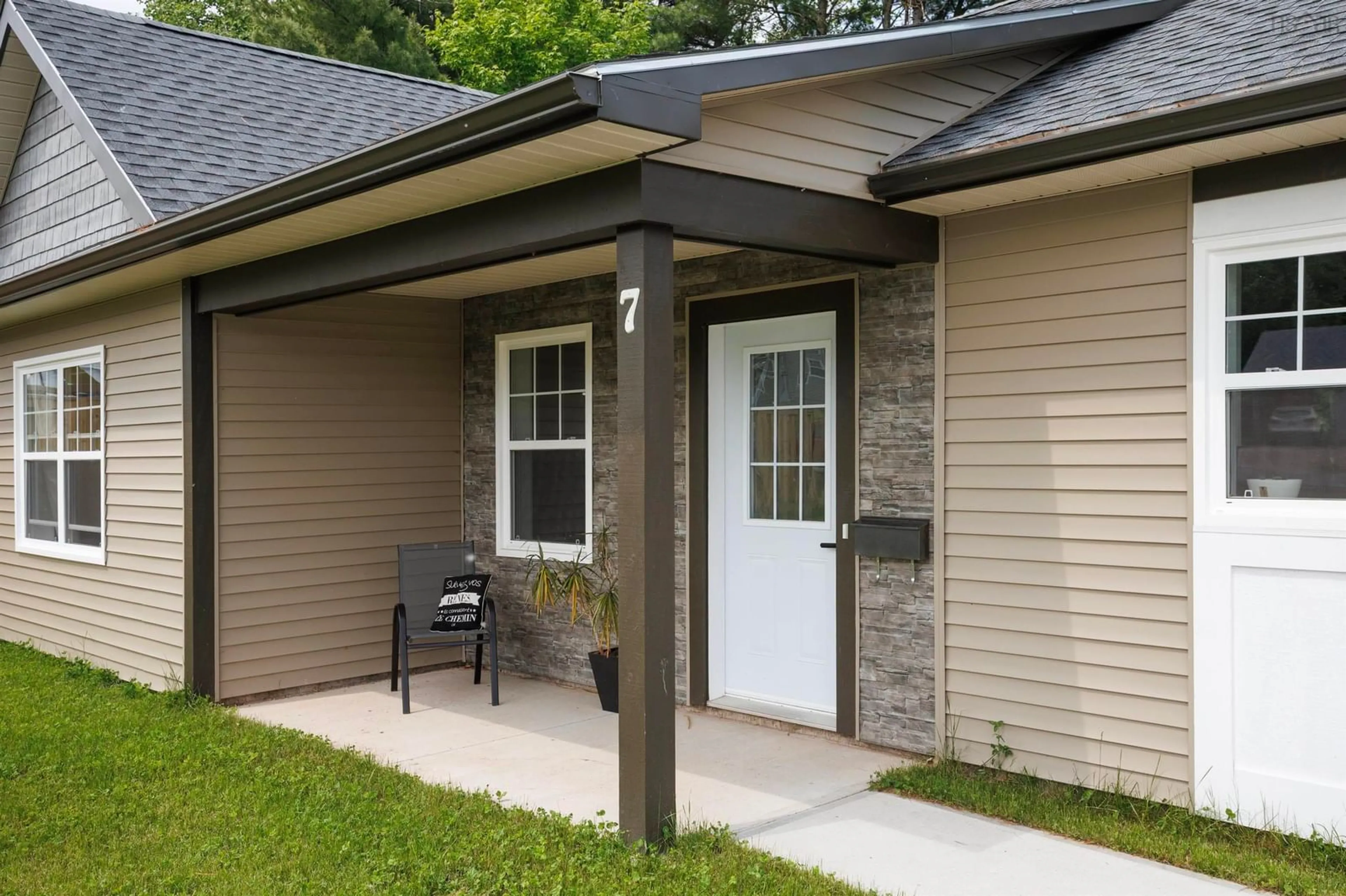Home with vinyl exterior material, street for 7 Daphne Crt, New Minas Nova Scotia B4N 5J9