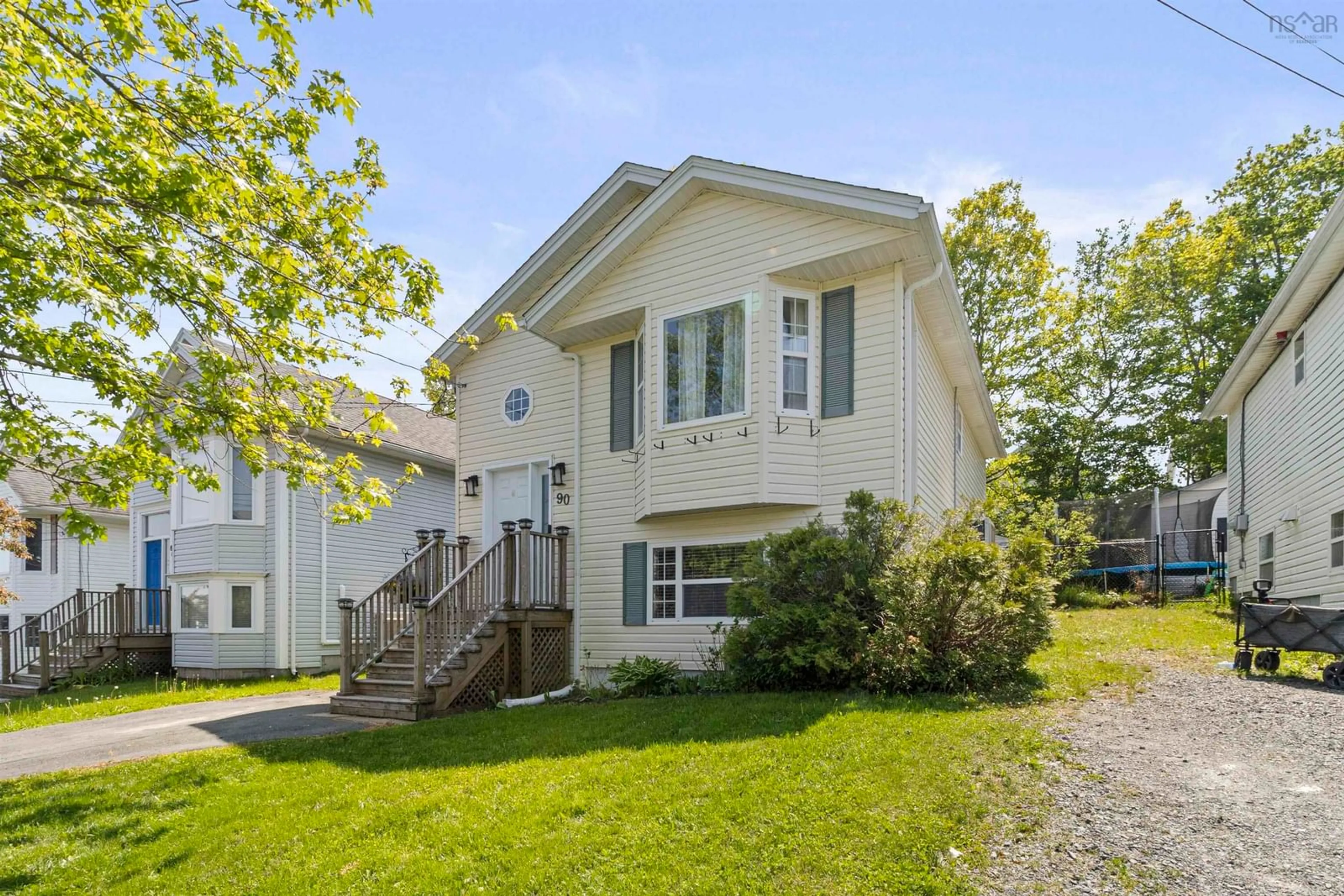 Home with vinyl exterior material, street for 90 Dixon Crt, Timberlea Nova Scotia B3T 1N9