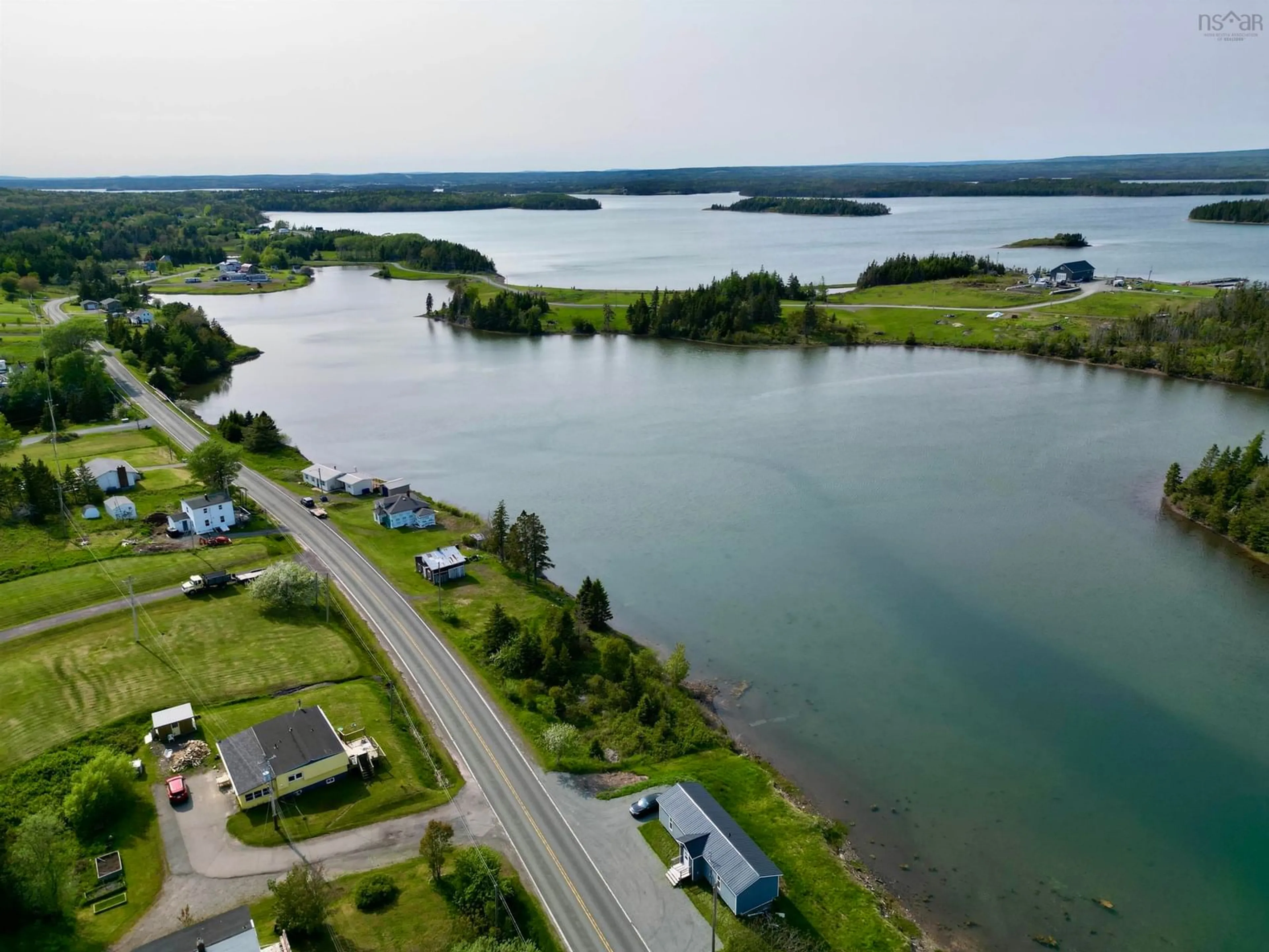 A pic from outside/outdoor area/front of a property/back of a property/a pic from drone, water/lake/river/ocean view for 2683 Highway 320, Poulamon Nova Scotia B0E 1K0