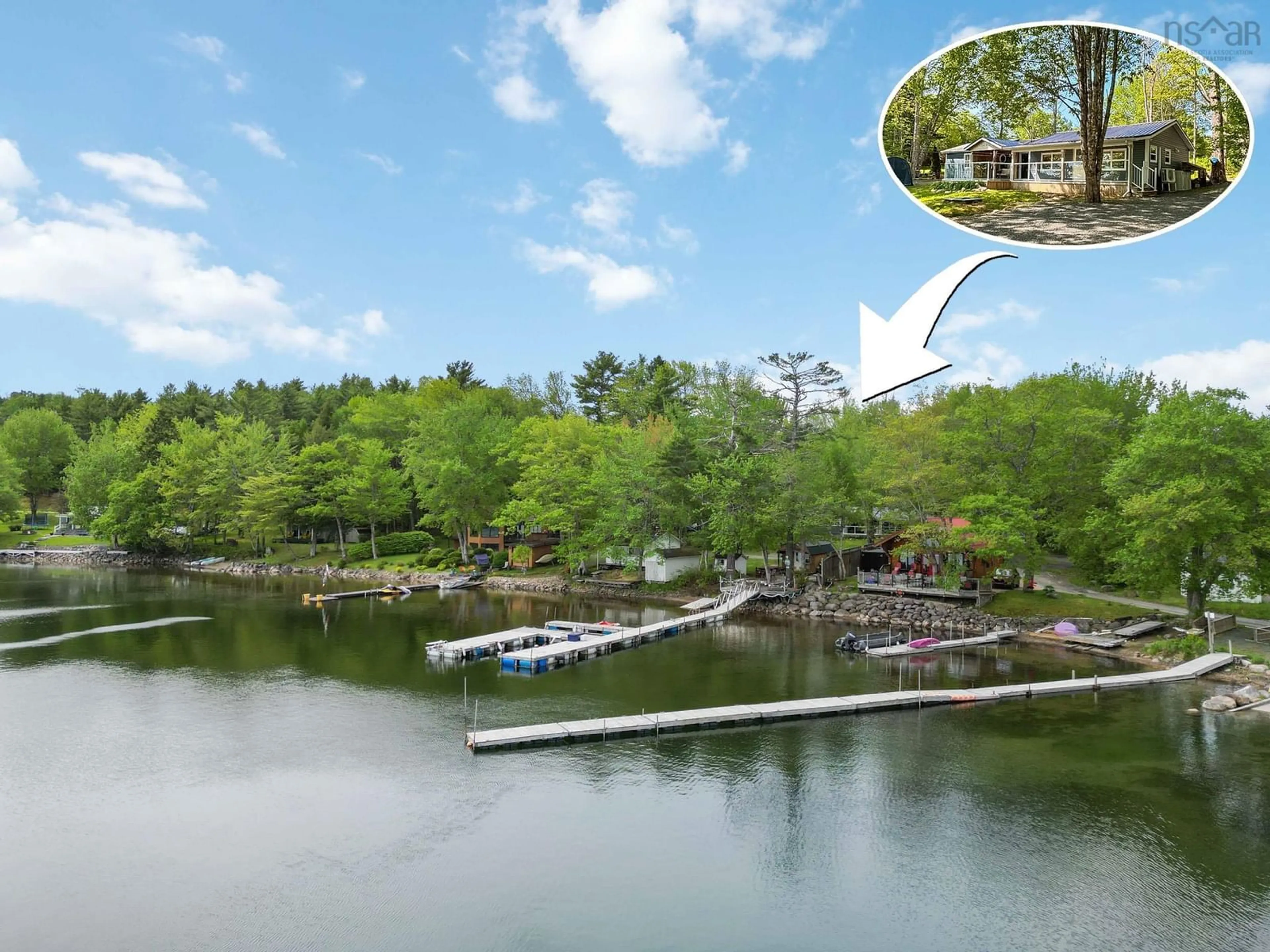 A pic from outside/outdoor area/front of a property/back of a property/a pic from drone, water/lake/river/ocean view for 14 Mush A Mush Rd, Lower Northfield Nova Scotia B4V 8R1
