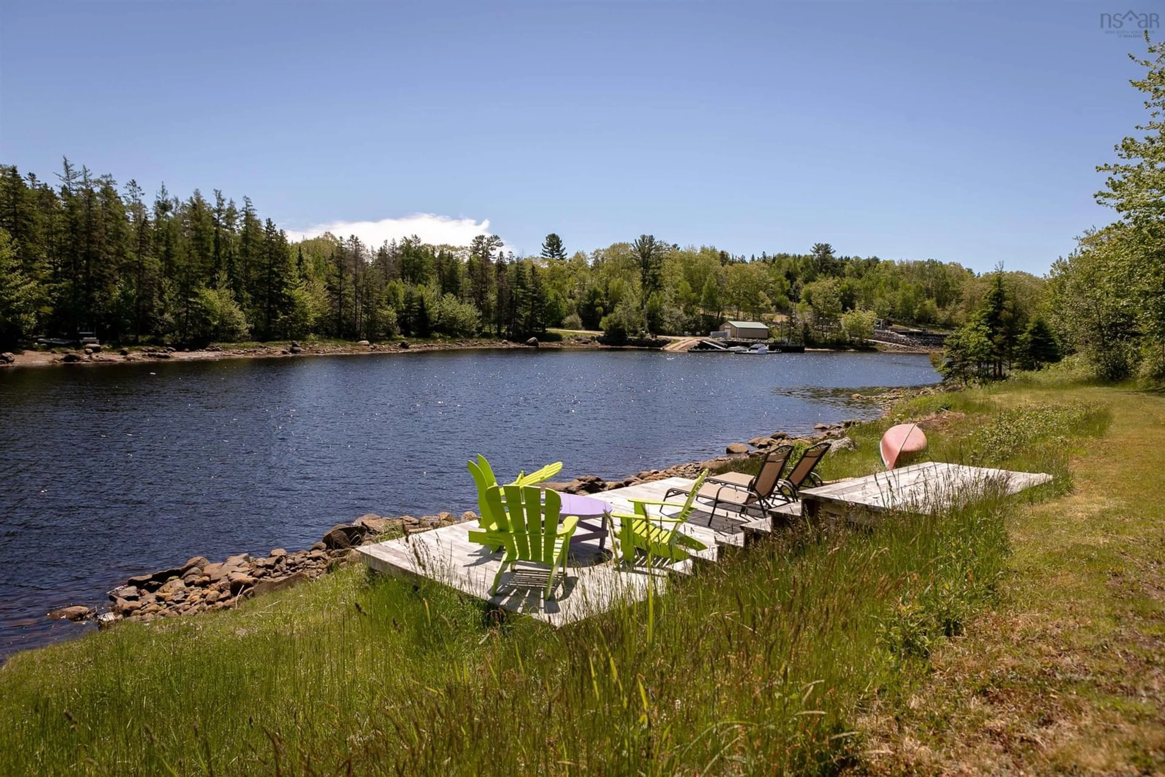 Patio, water/lake/river/ocean view for 16 & 36 Latimer Lane, Chester Basin Nova Scotia B0J 1K0